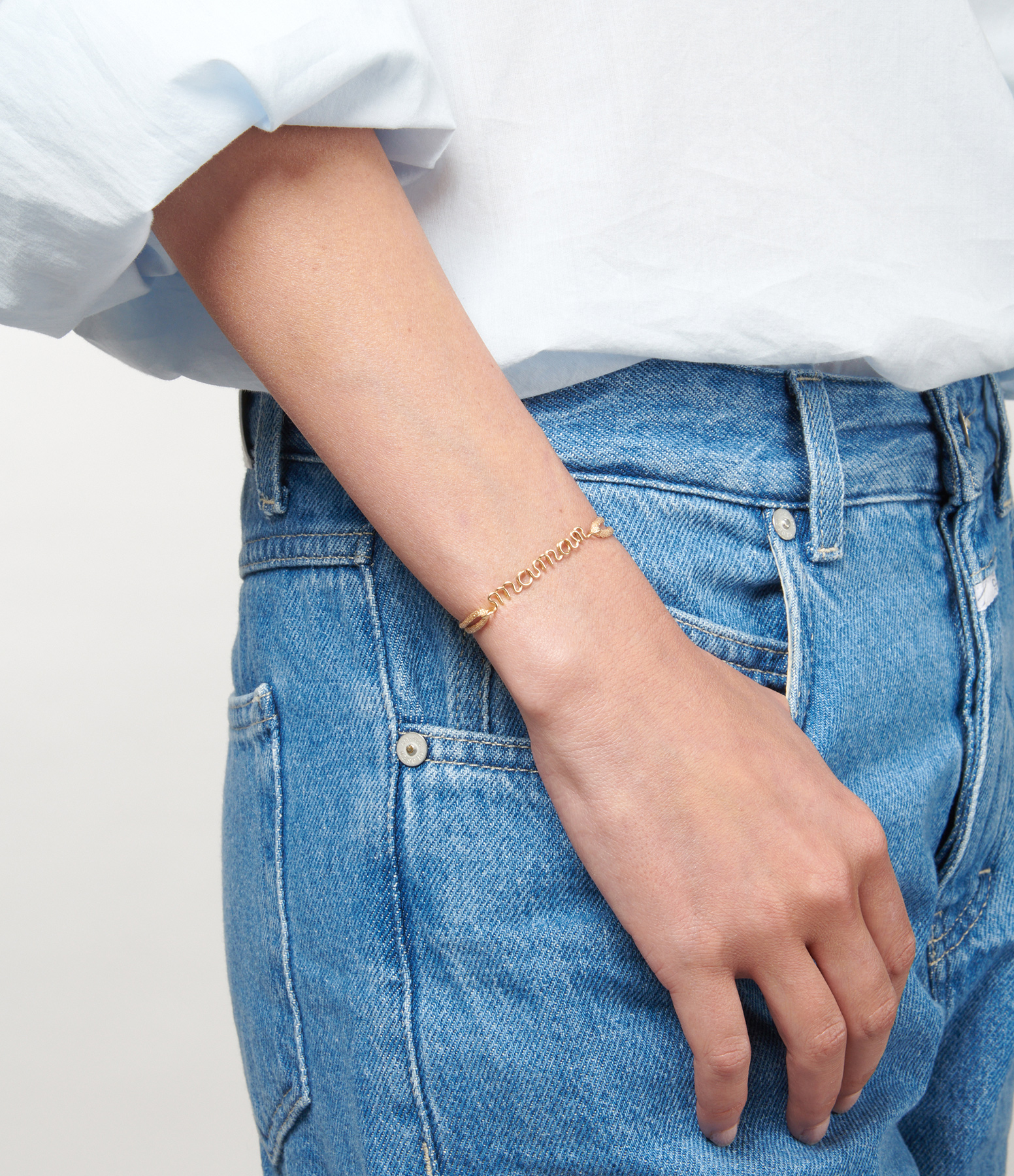 Gold-Filled Lurex Cord Bracelet for Mum