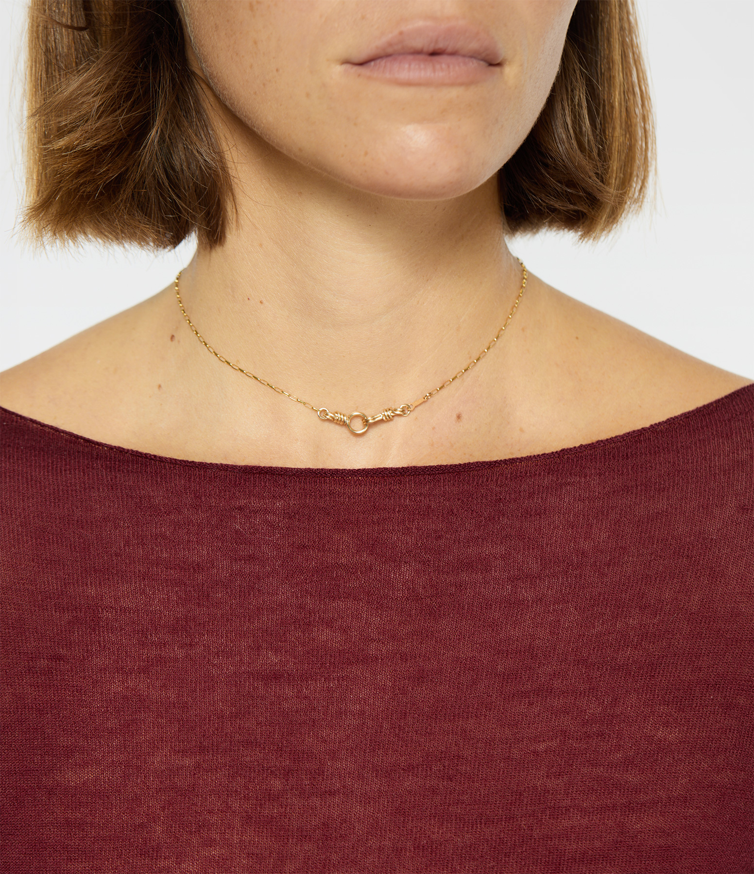 Rectangular Choker ‘Tie Me Up’ Gold-Filled