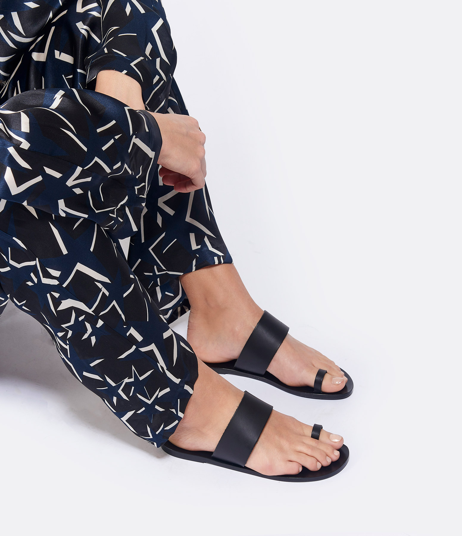 Astrid Black Calfskin Mules