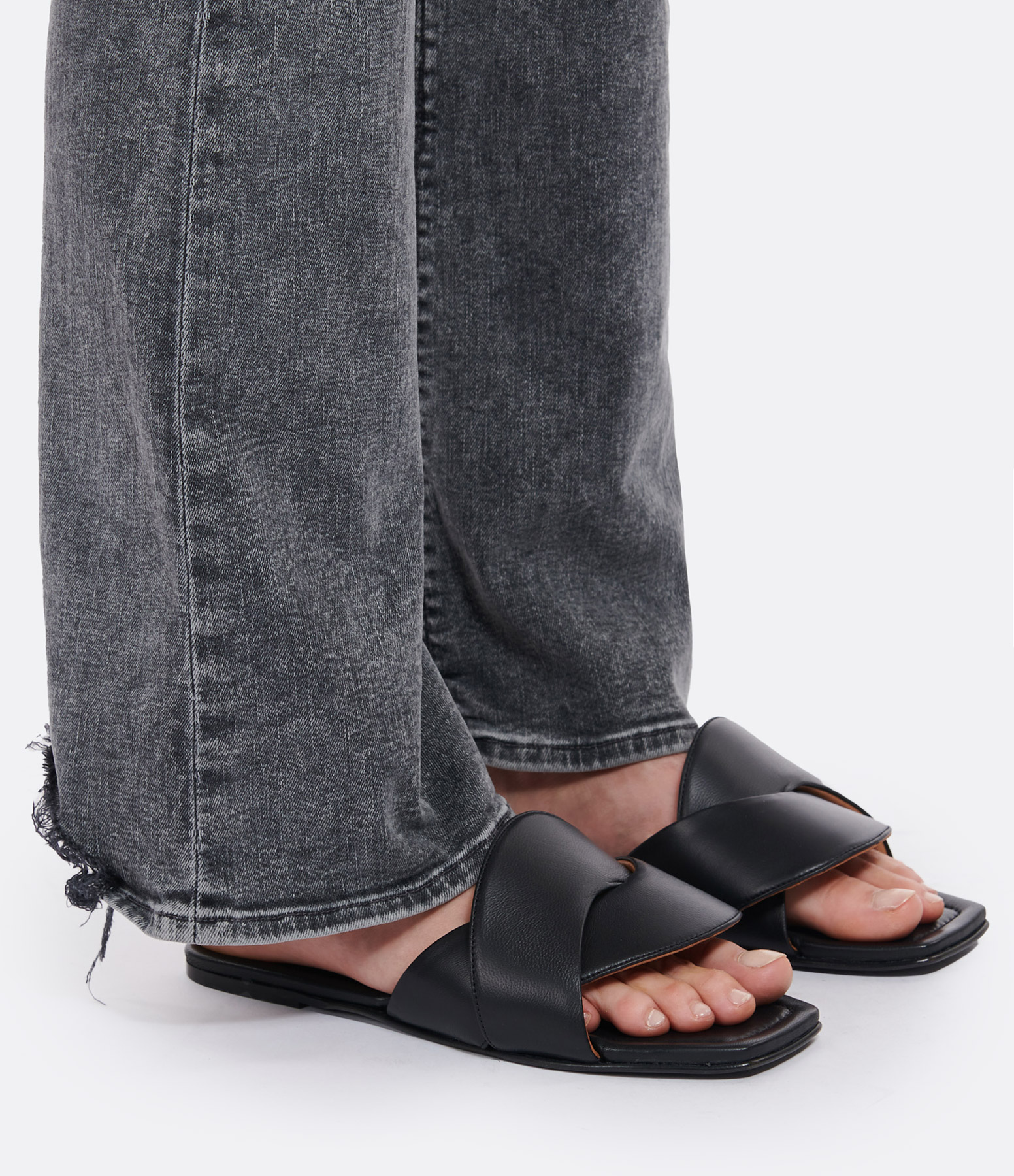 Capurso Black Nappa Leather Mules