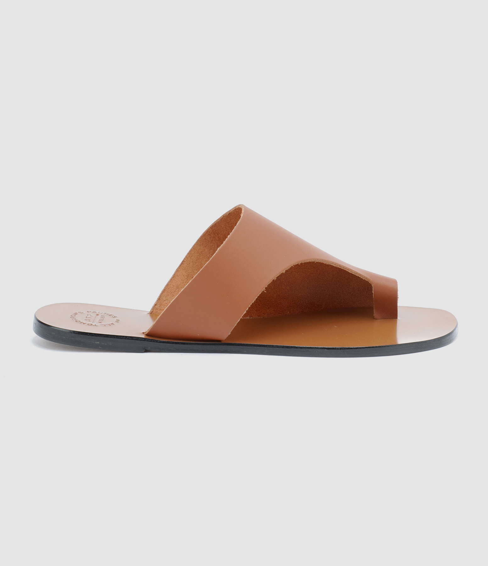 Rosa Vachette Mules in Brandy Brown