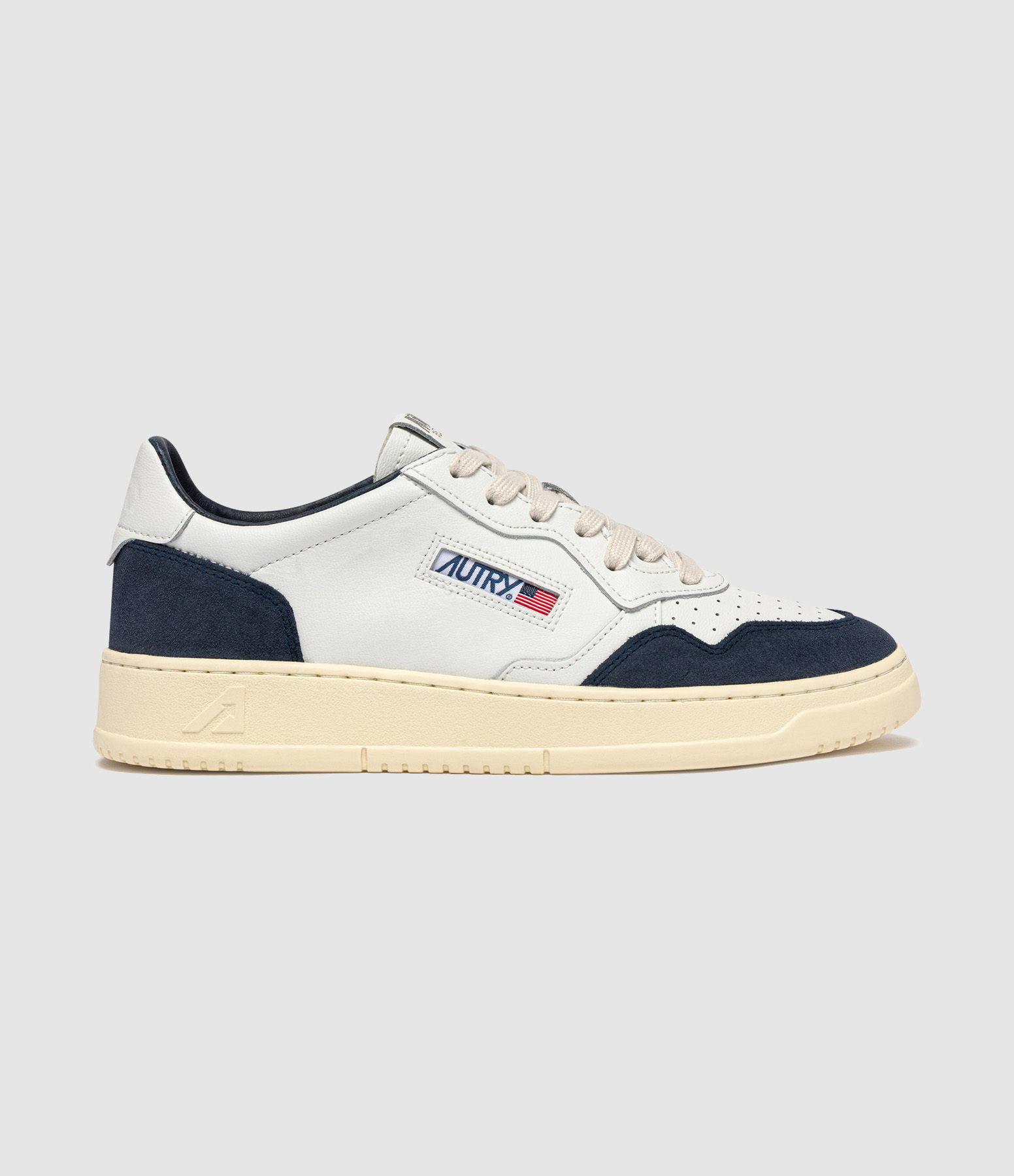 Men’s Medalist Low Soflea Sue White Denim Trainers