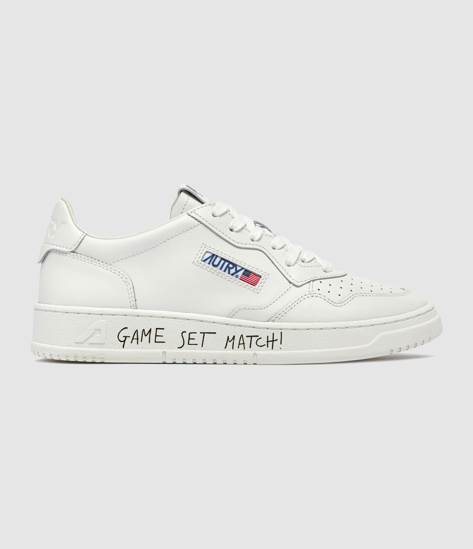 Men’s Medalist Low Match Leat Totalwhite Trainers