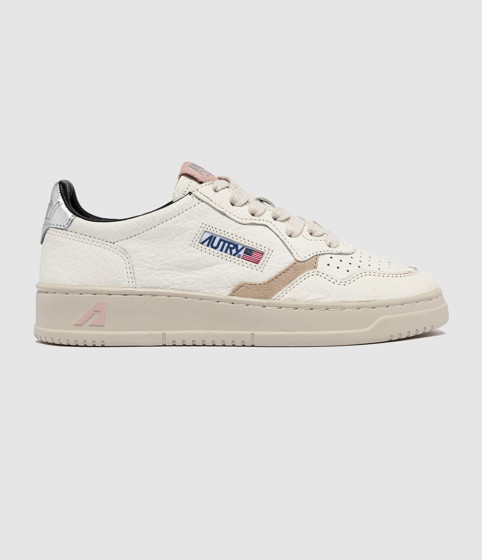 Women’s Medalist Low Trainers – Leat Elep Slv Bk Pw Gr