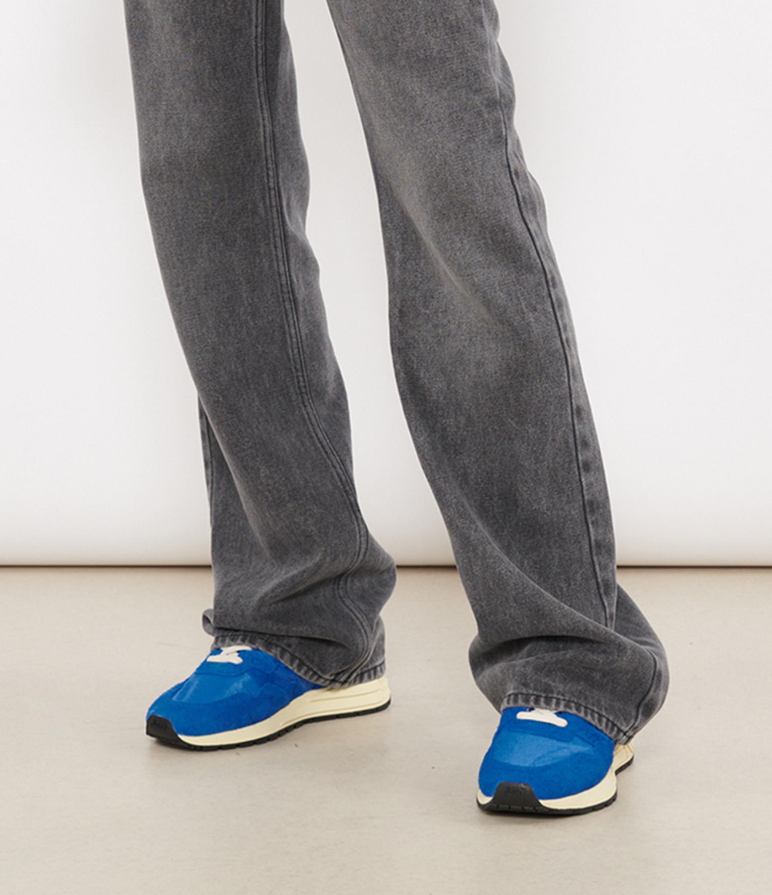 Reelwind Blue Suede and Nylon Trainers