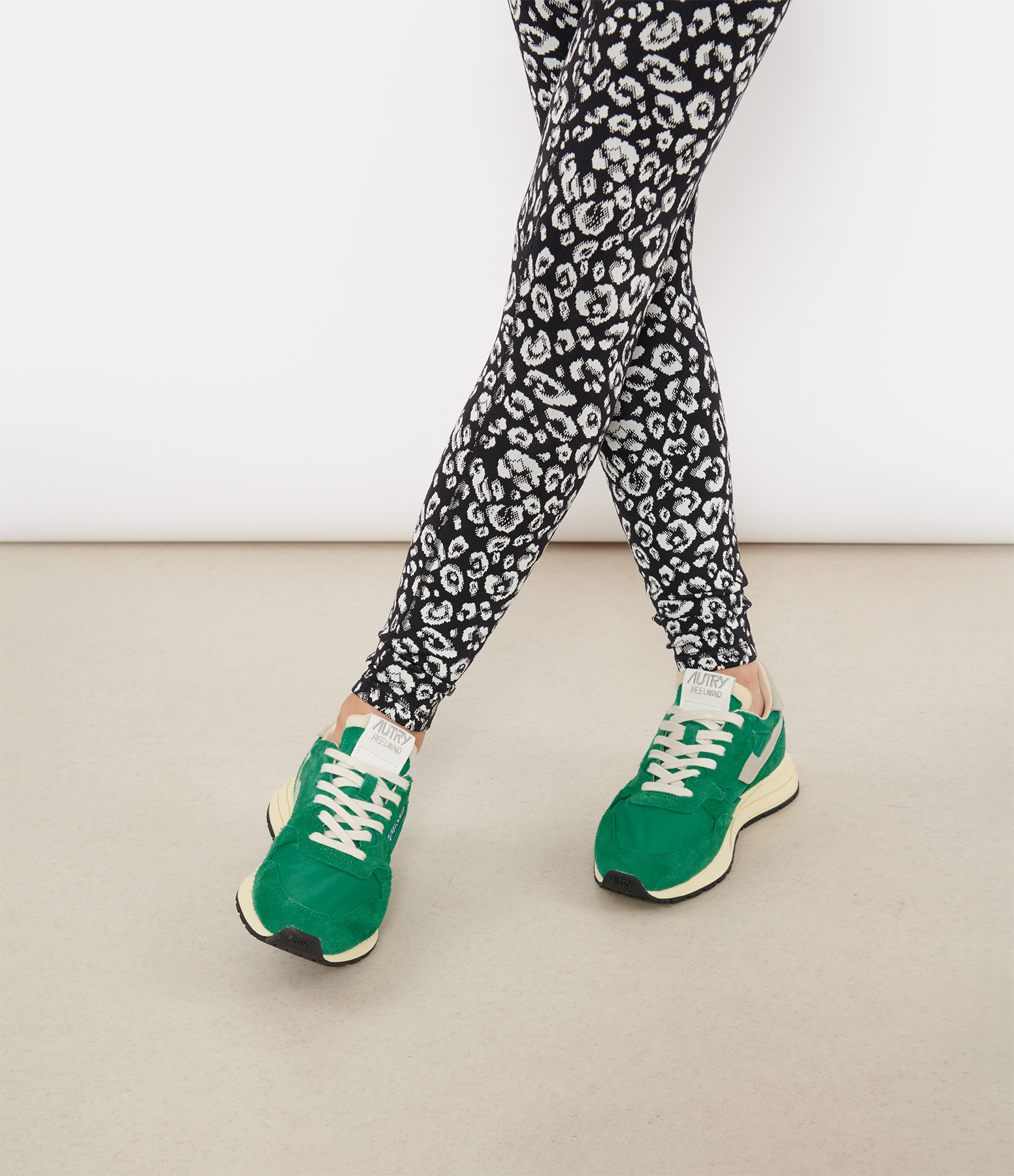 Reelwind Suede and Nylon Trainers – Green