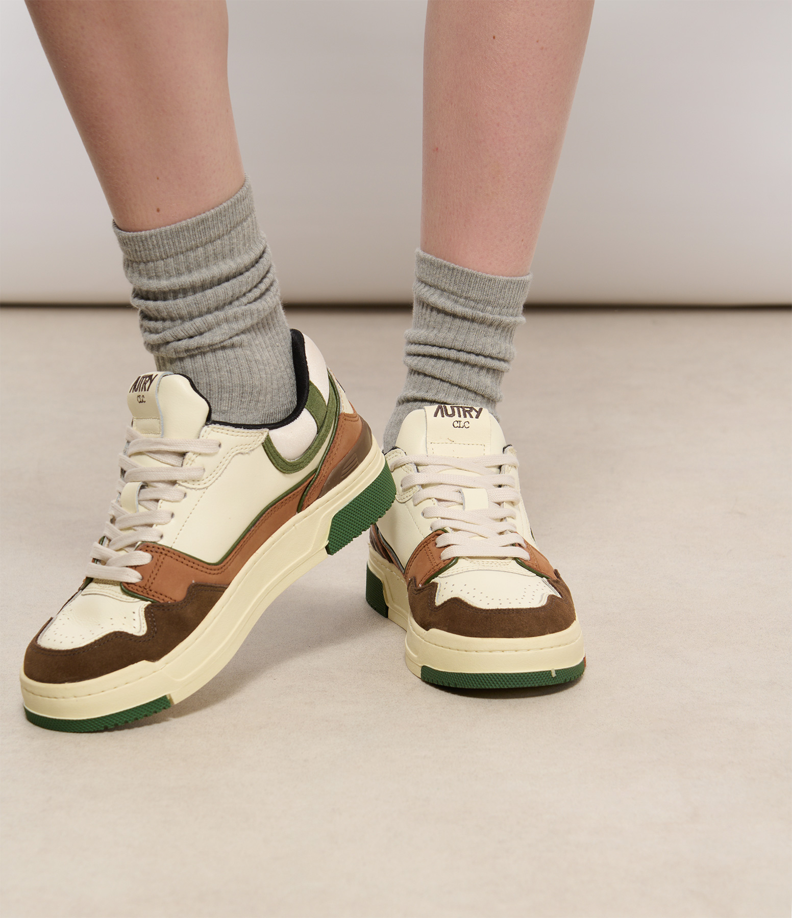 CLC Brown Suede Trainers, Military