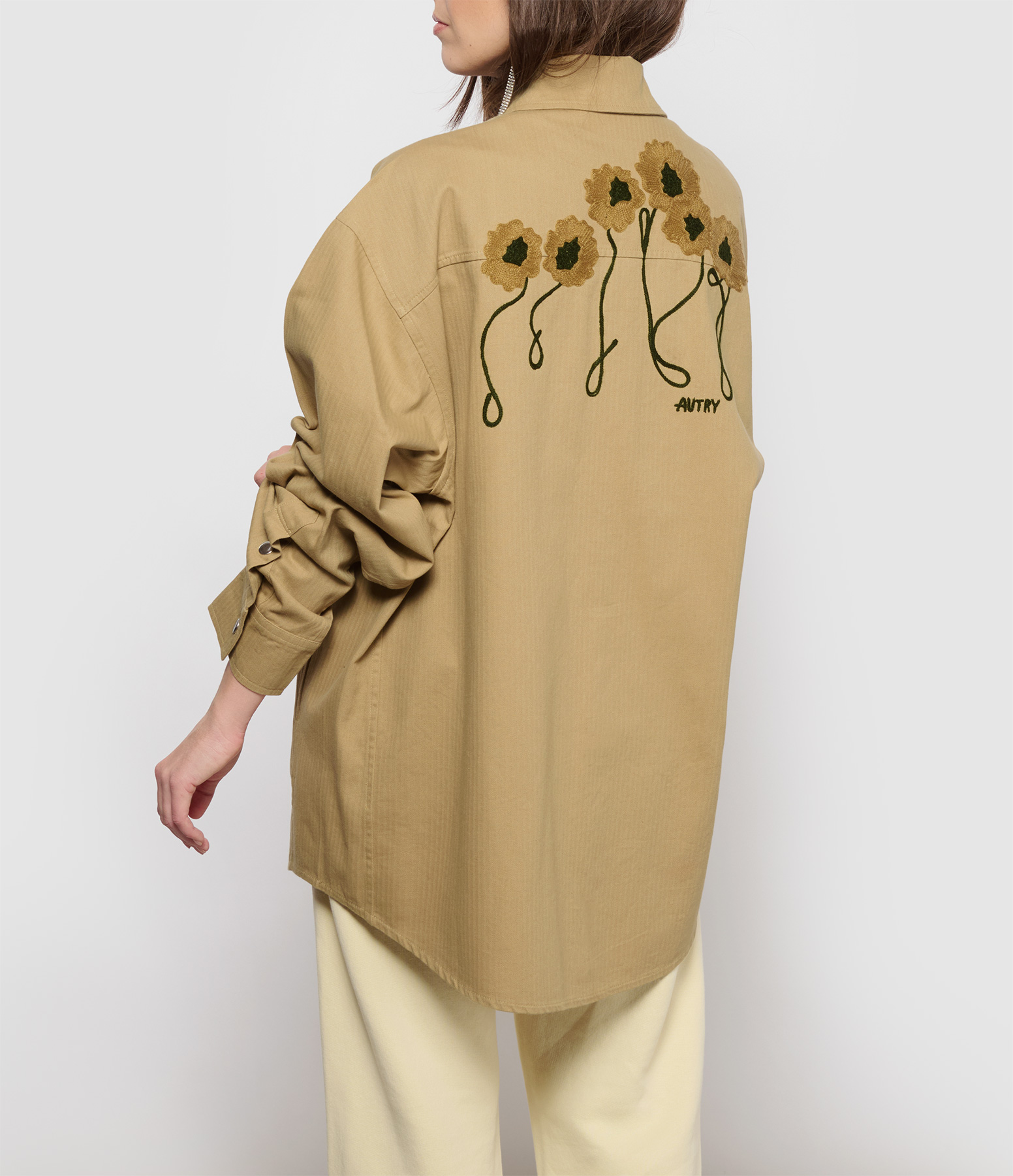 Unisex Brown Cotton Overshirt