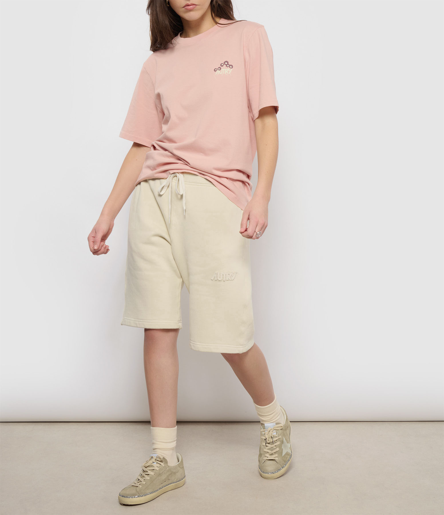 Men’s Cream Jersey Sports Shorts