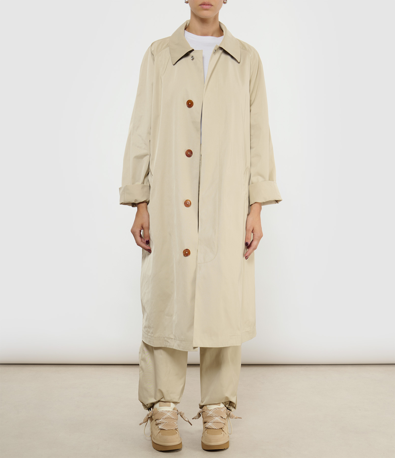 Unisex Nylon Fibre Trench Coat
