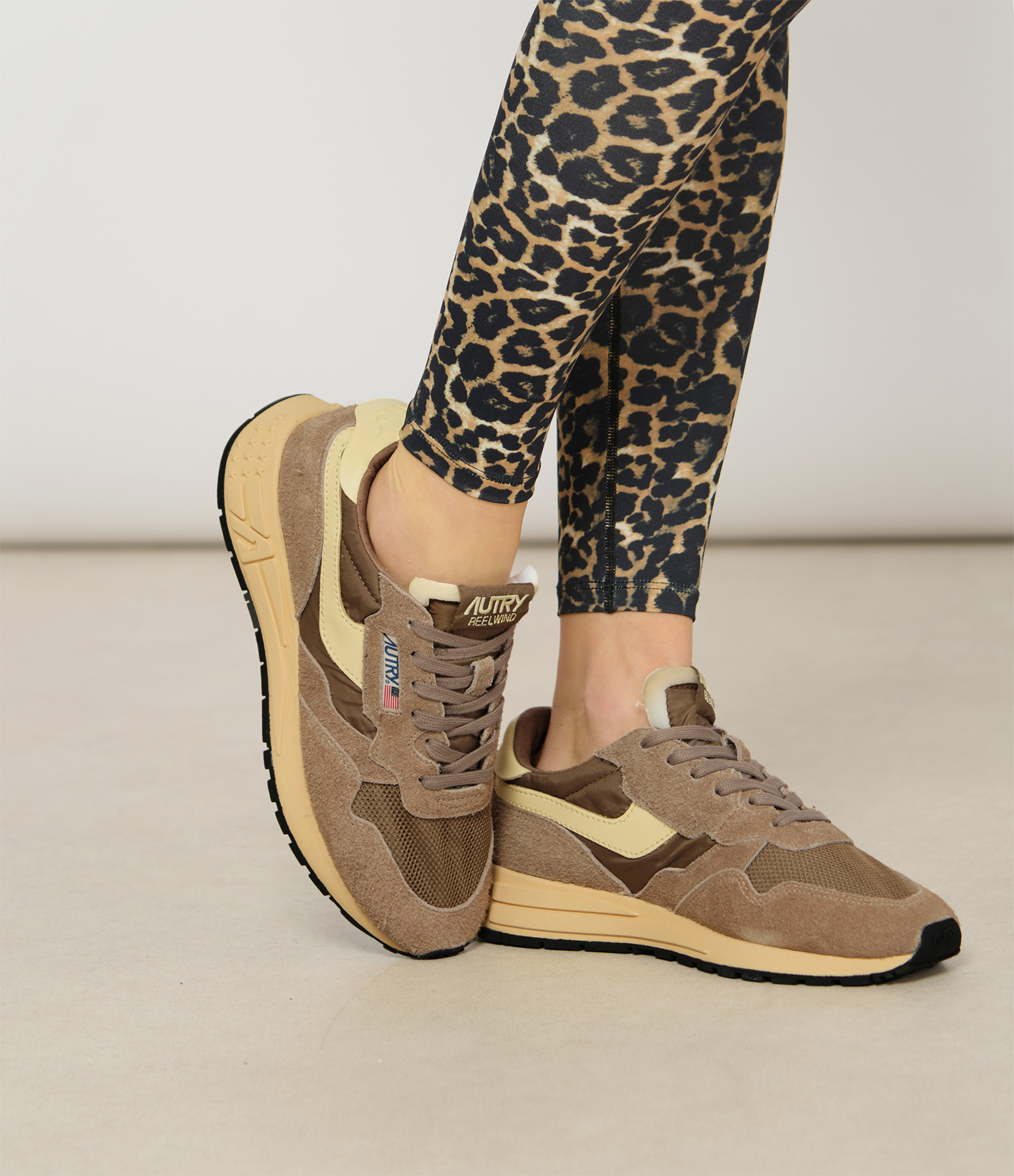 Reelwind Low Suede Net Coco Rut trainers