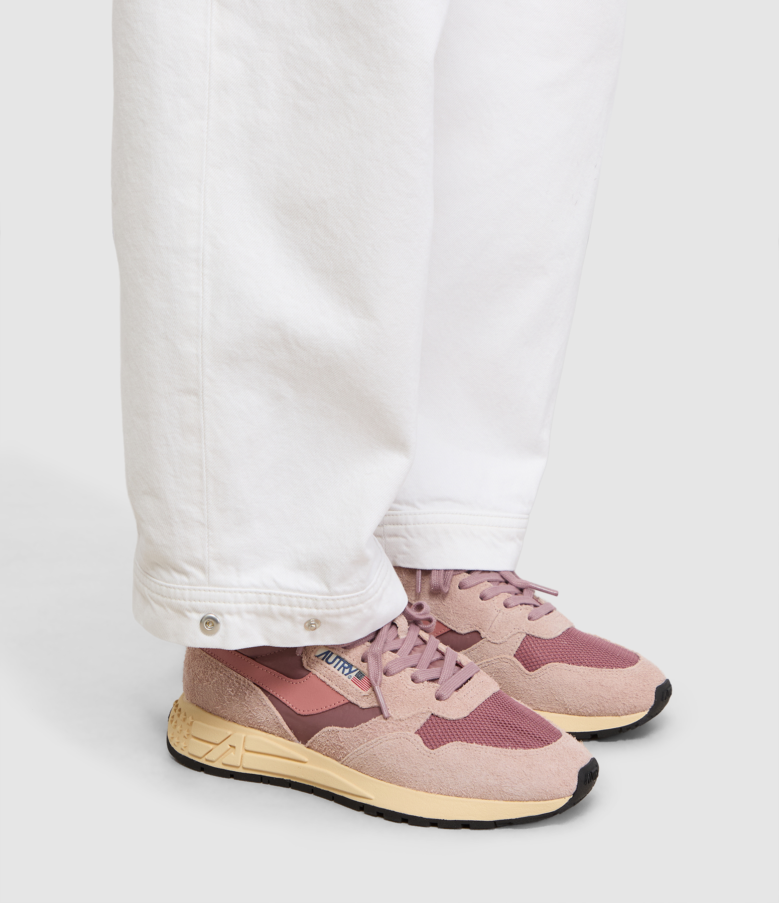 Reelwind Low Suede Net Pink Dessand trainers