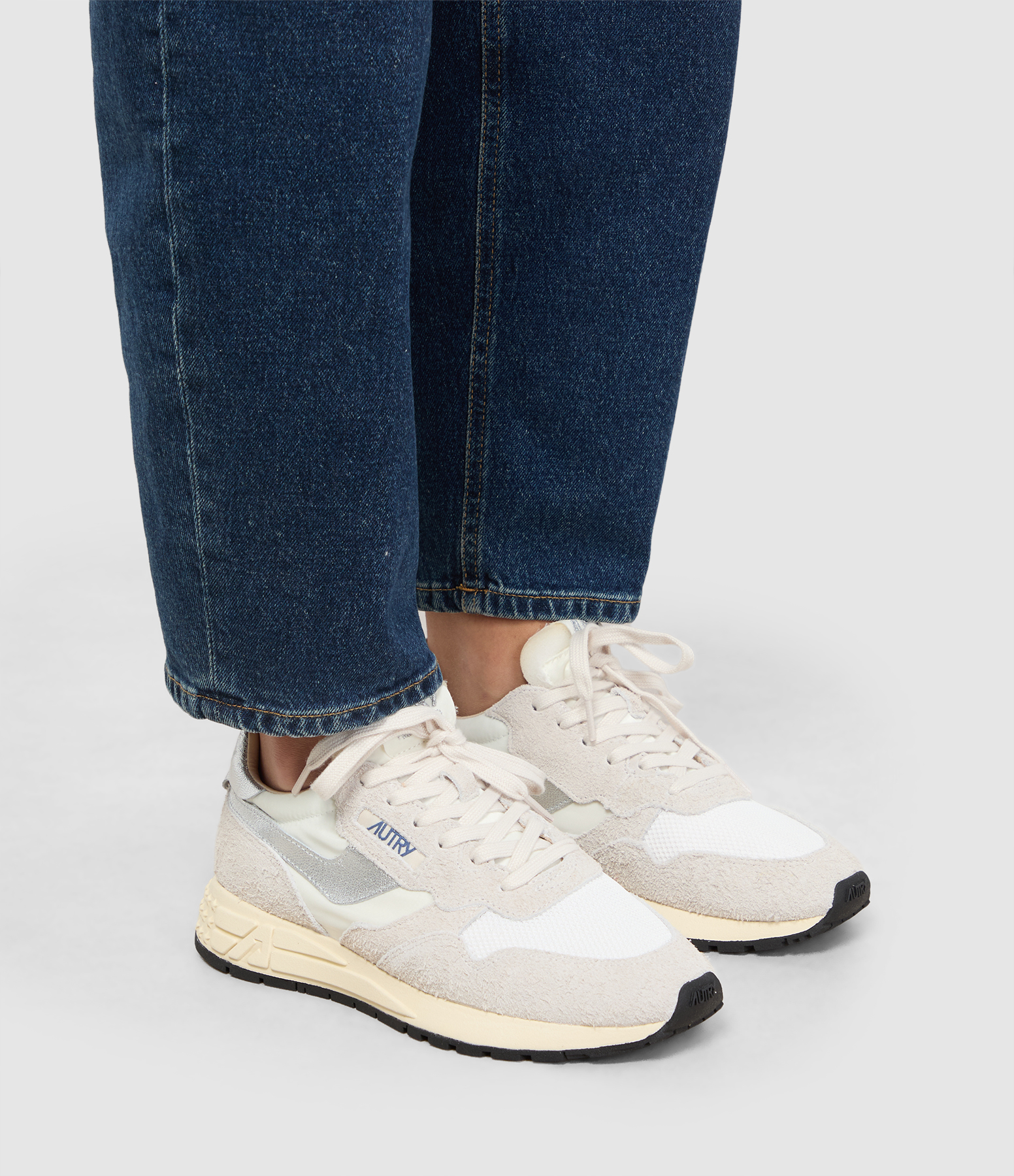 Reelwind Low Suenyl Lam White Silver trainers
