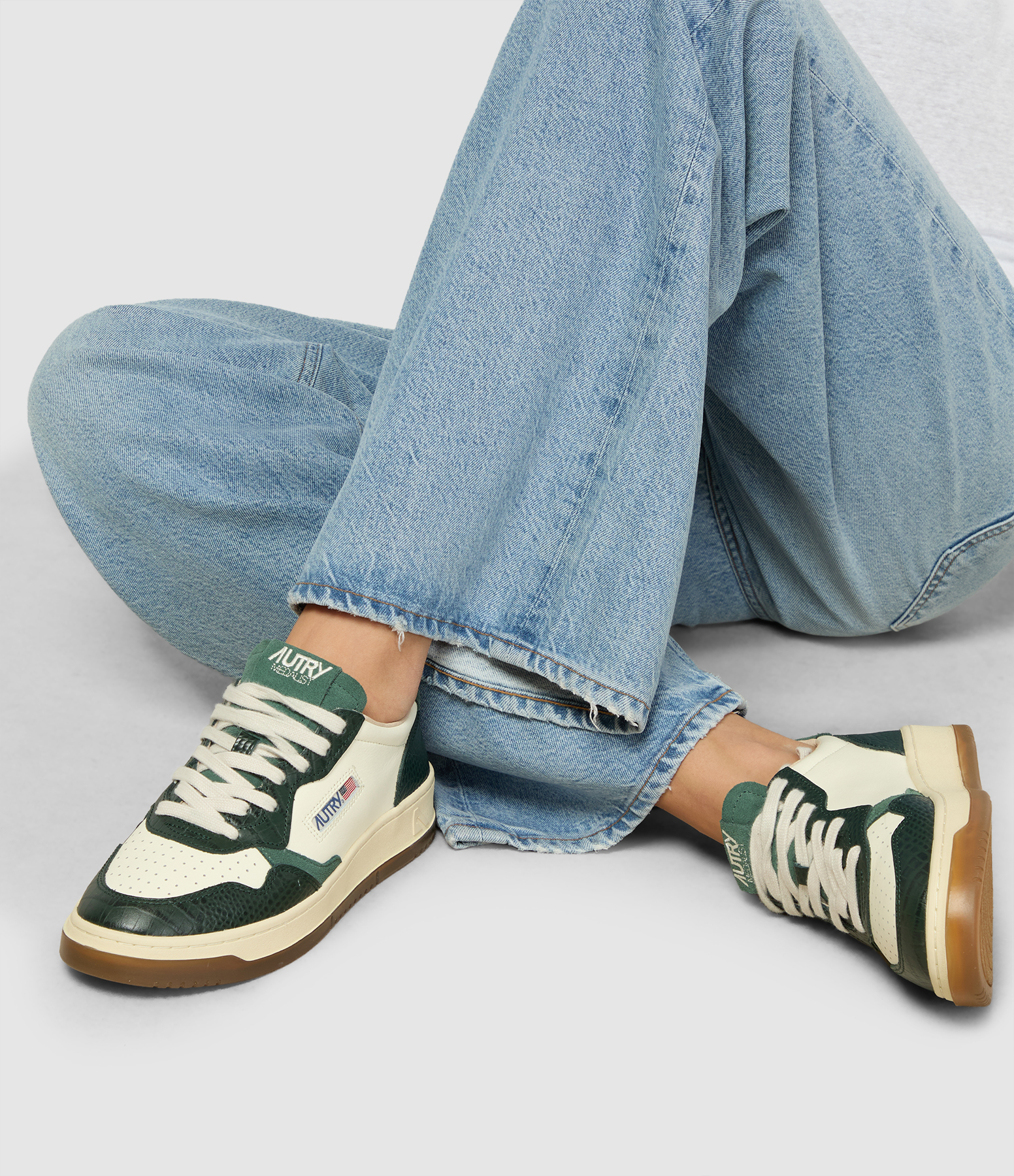 Medalist Low-Top Print Marshmallow Green Trainers