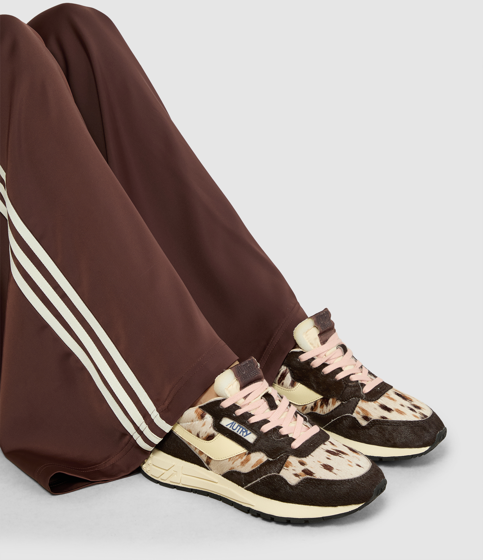 Reelwind Low Ponymix Lea Cow Brown trainers