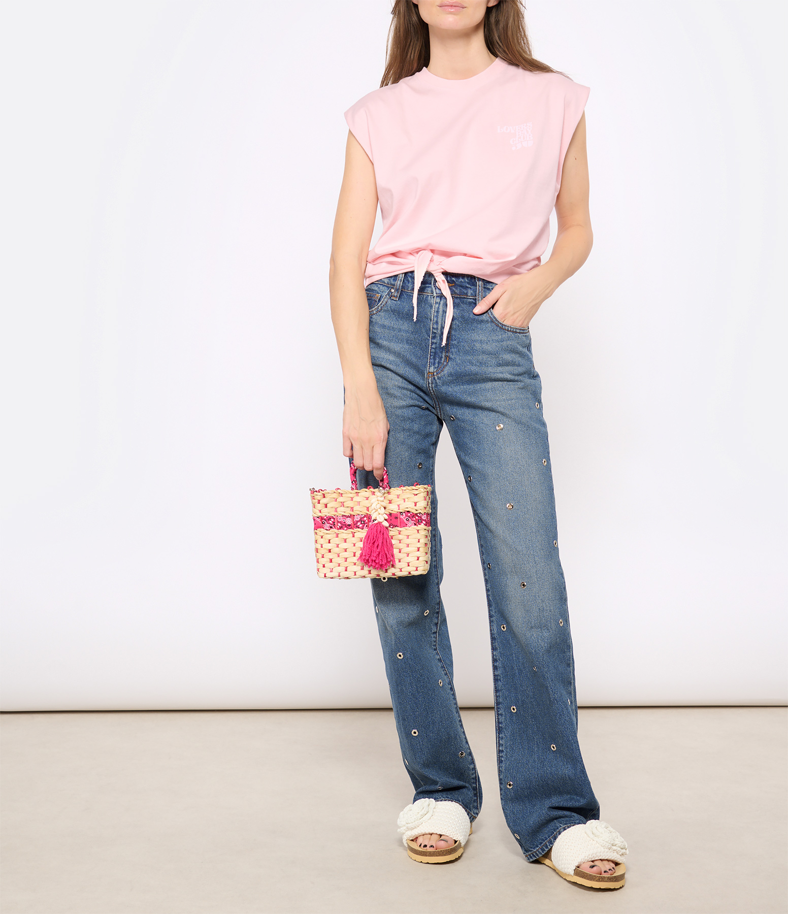 Rosana Mini Bag – Fuchsia Multi-Bandana