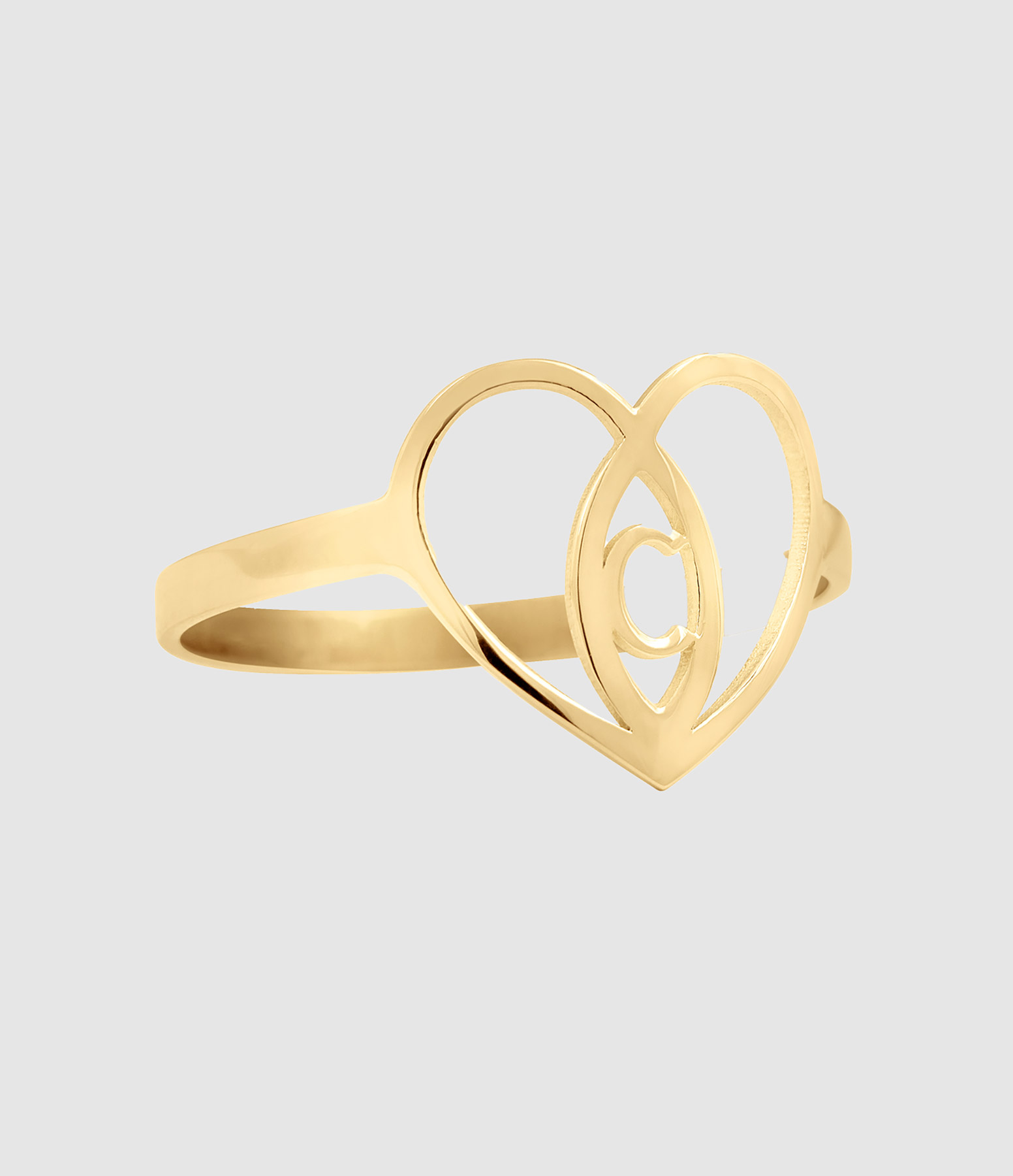 Heart-to-Heart PM Yellow Gold Ring