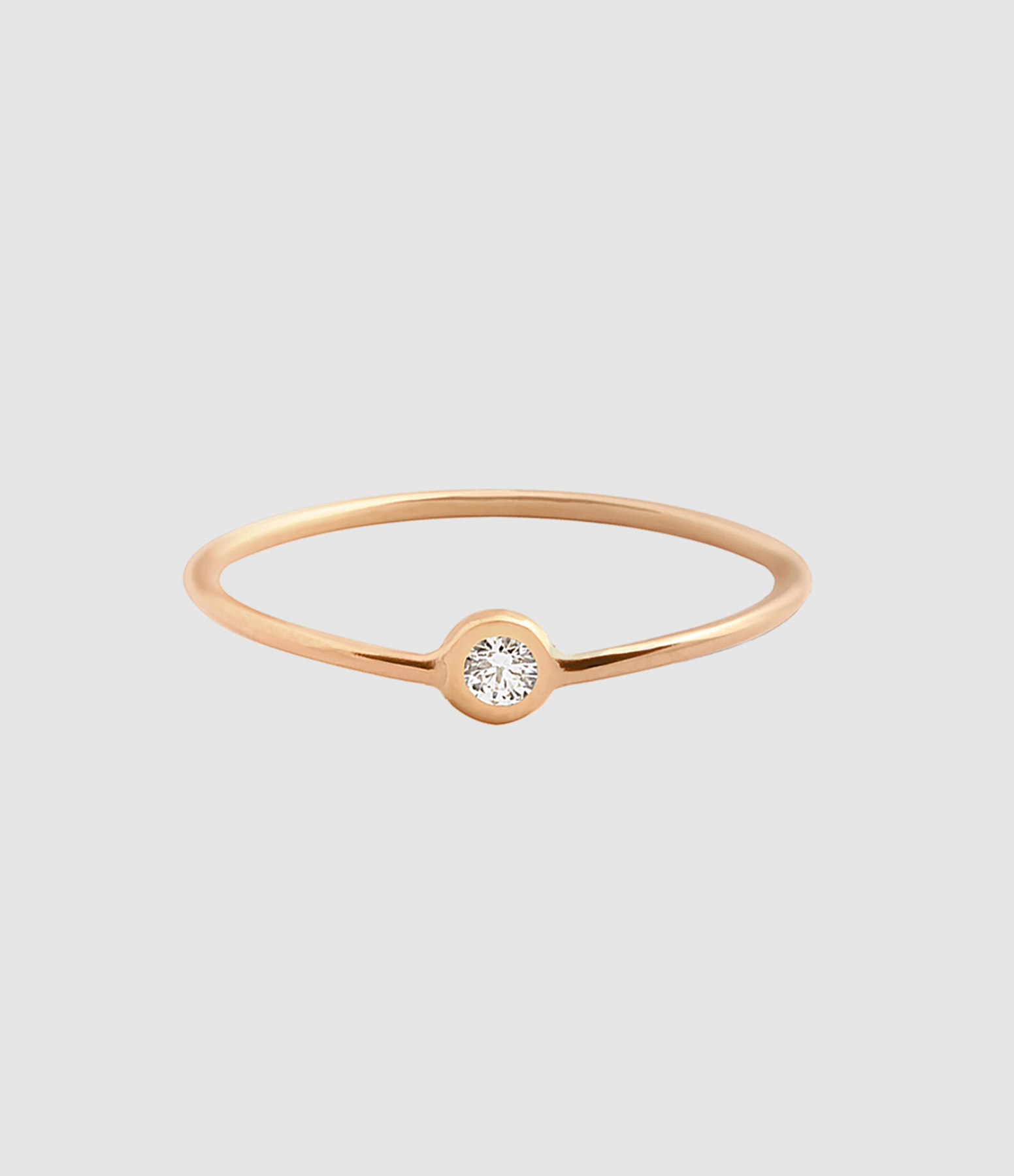 Gold Diamond Solitaire Ring
