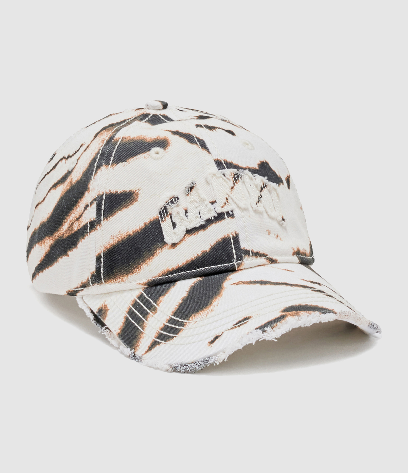Printed Zebra Washed Egret Cap