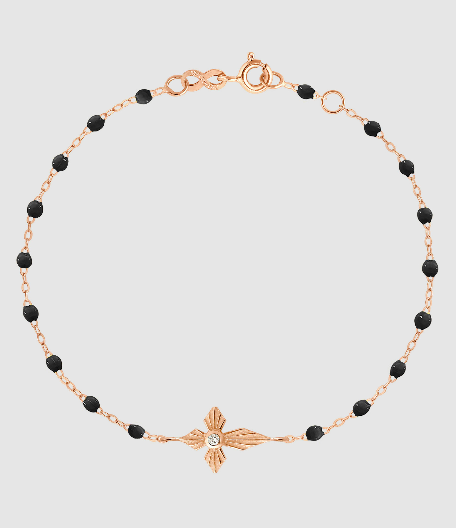 Resin Bead Bracelet with Cross of Light