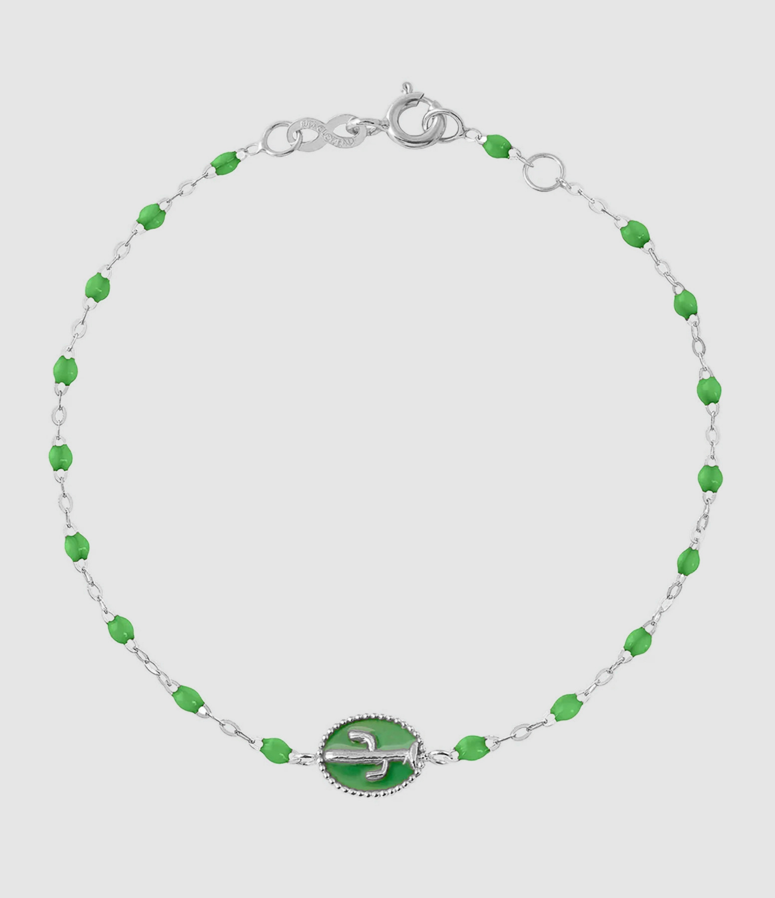 White Gold Resin Cactus Bracelet