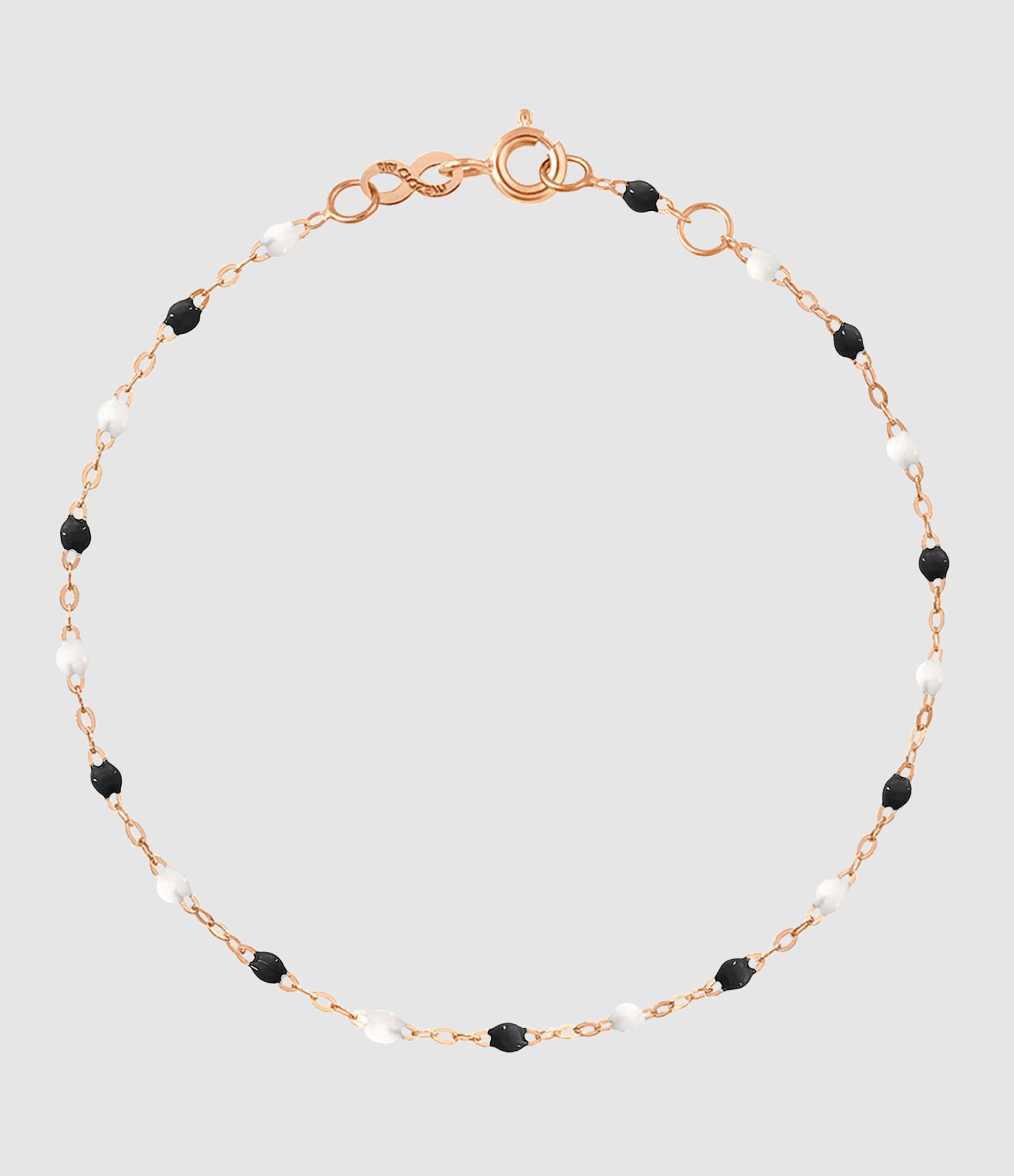 Black, White and Rose Gold Resin Bracelet, Exclusive to Lulli