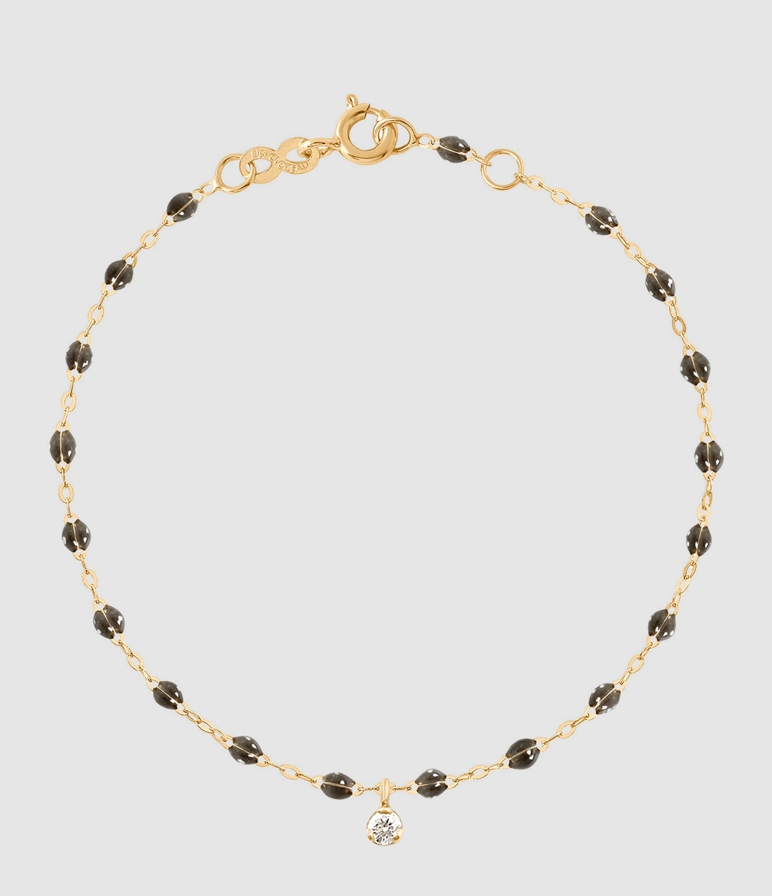 1-Diamond Yellow Gold Resin Bracelet