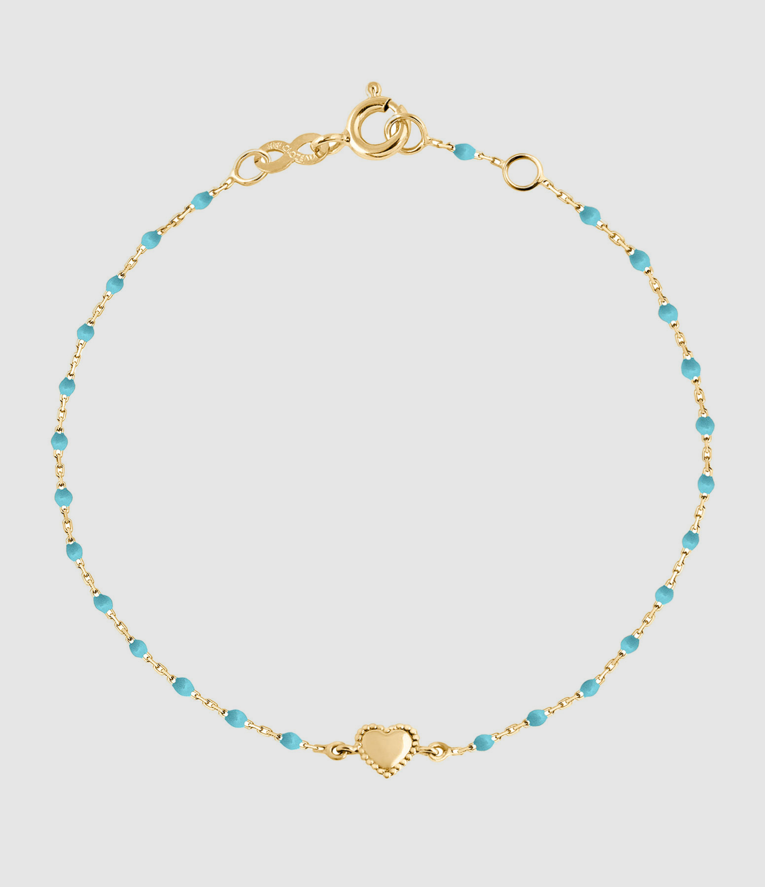 Lucky Mini Heart Bracelet in Yellow Gold Resin