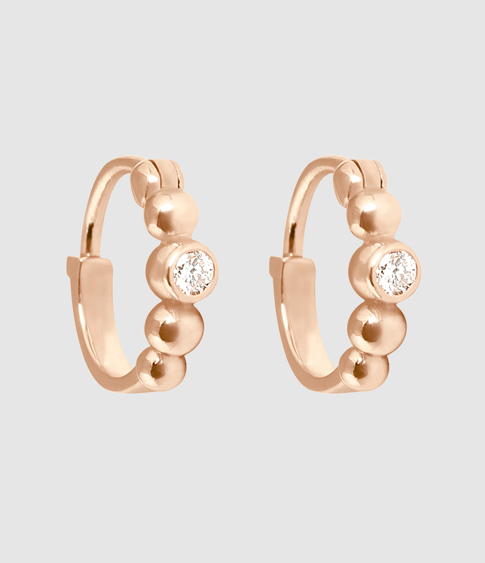 Mini Diamond Hoop Earrings