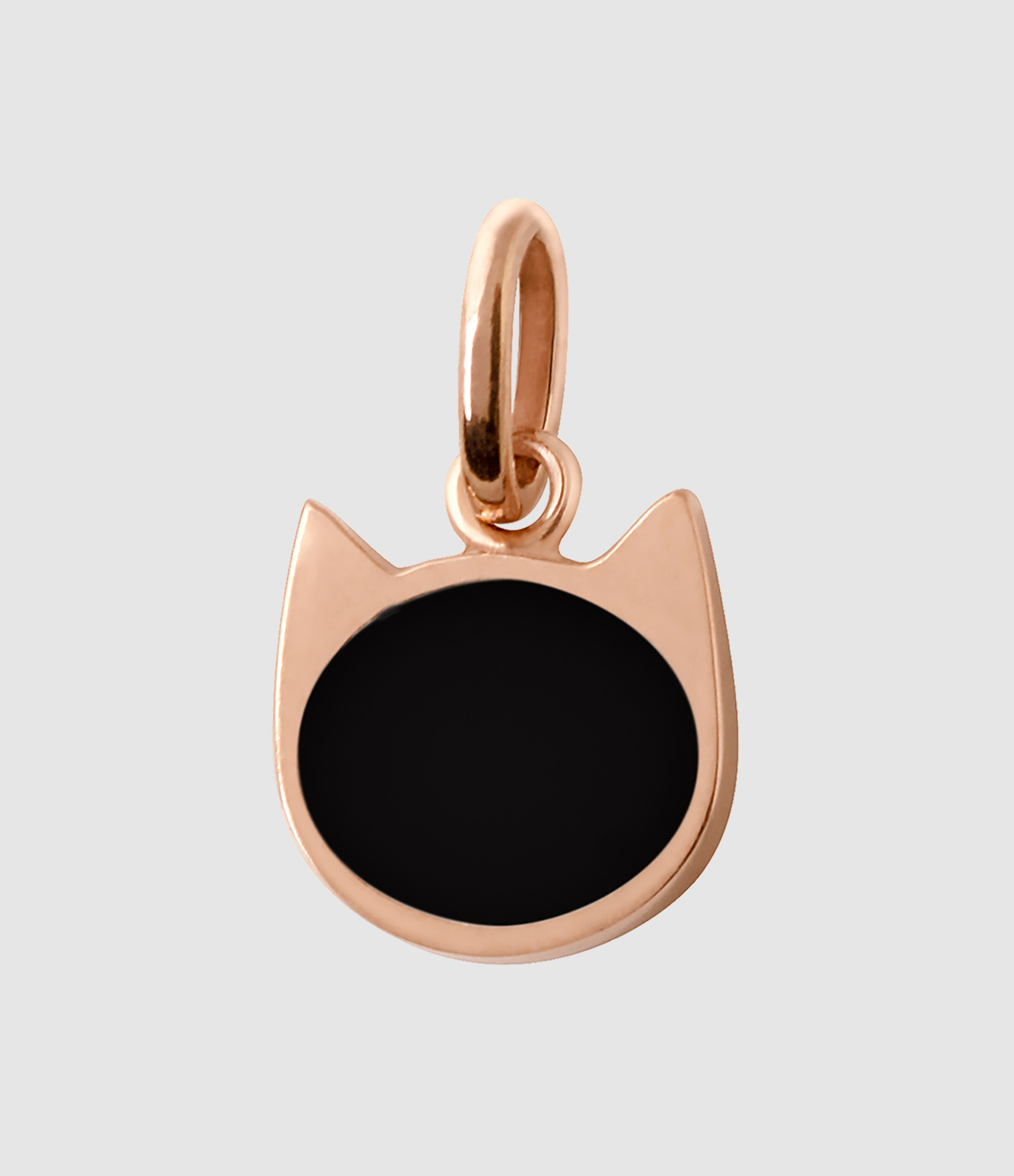 Rose Gold Resin Cat Pendant