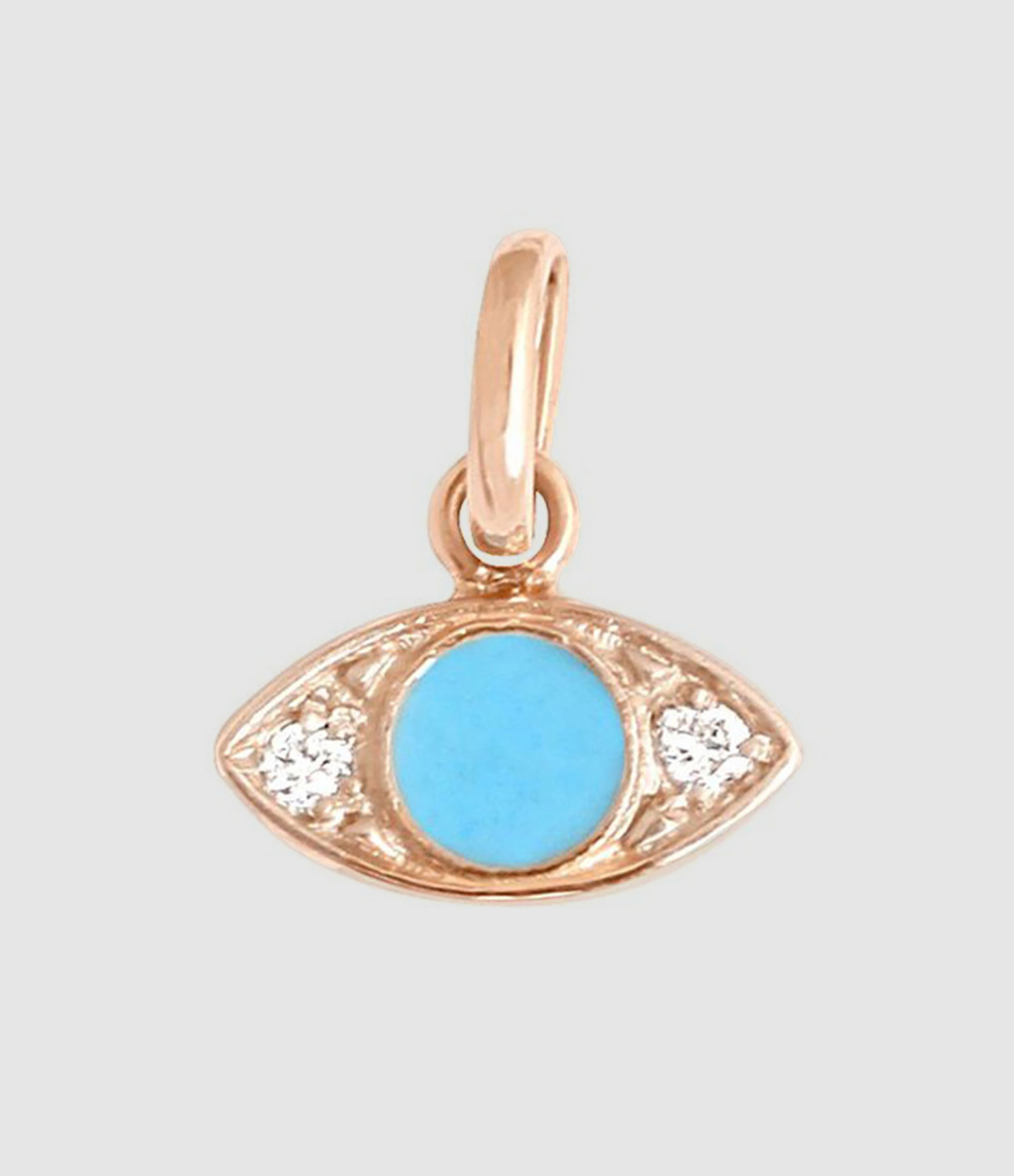 Travel Eye Resin Diamond Gold Pendant