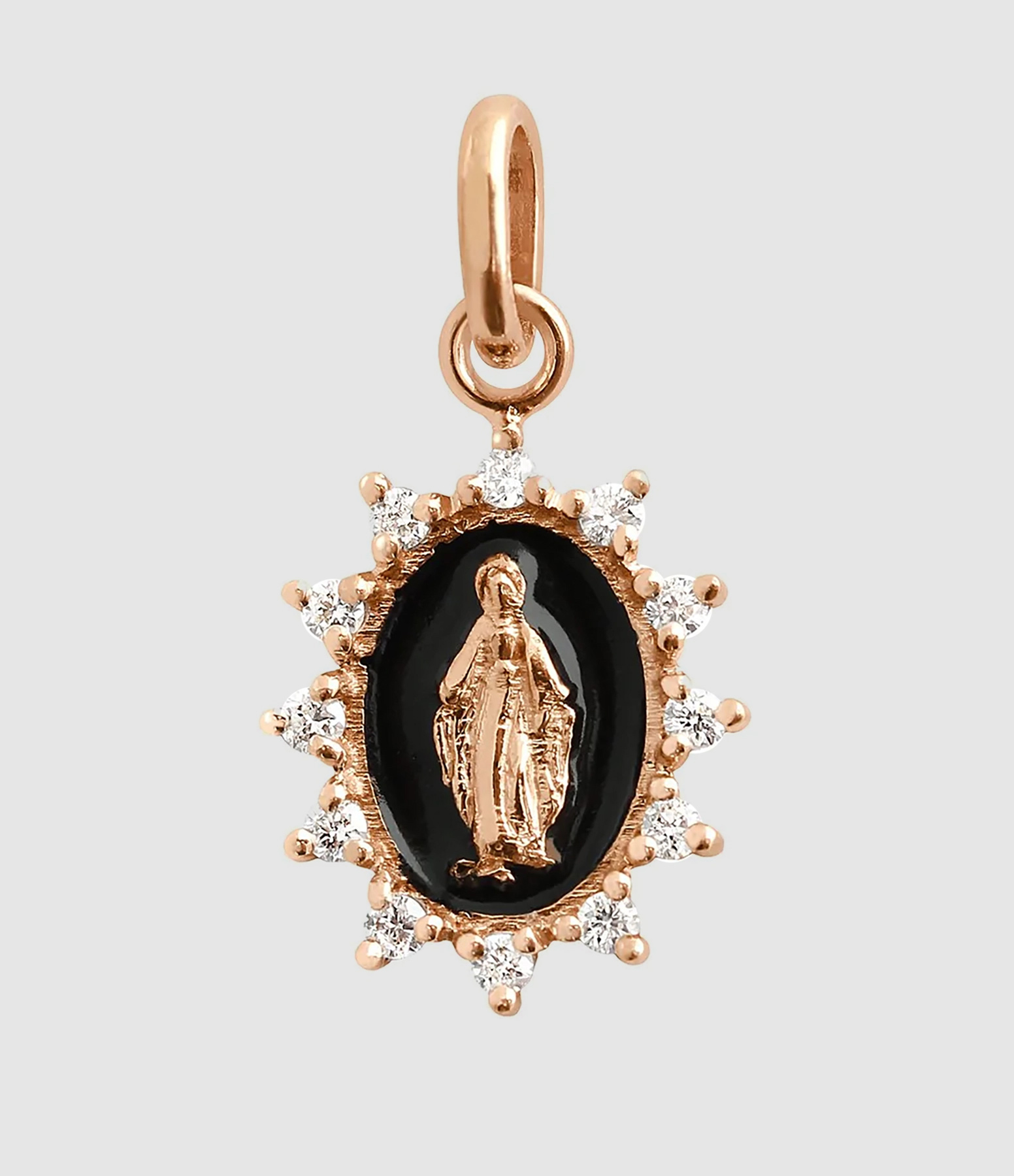 Supreme Madonna Pendant, Small Size, Diamonds, Gold