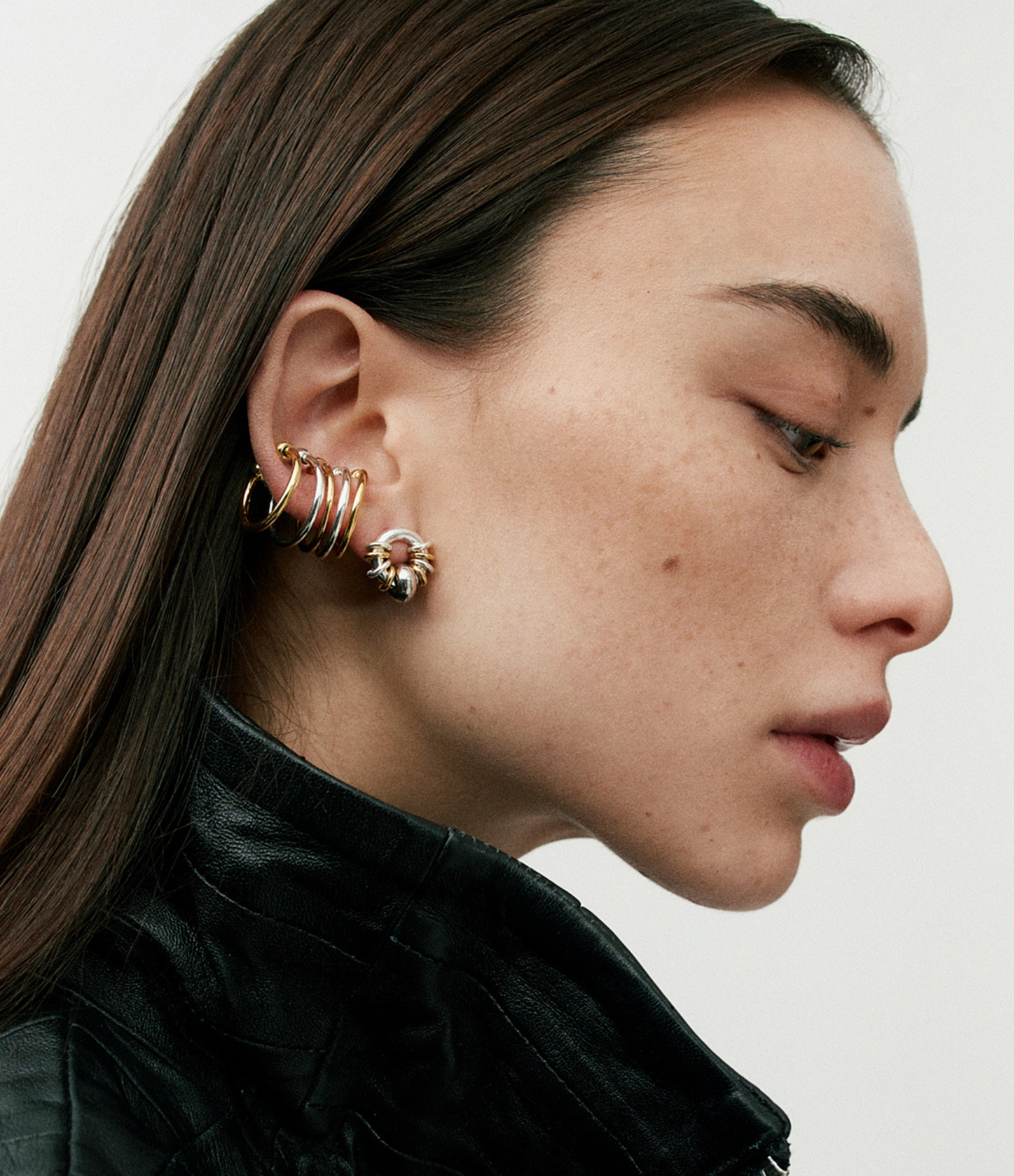 Silver Baby Donut Earrings