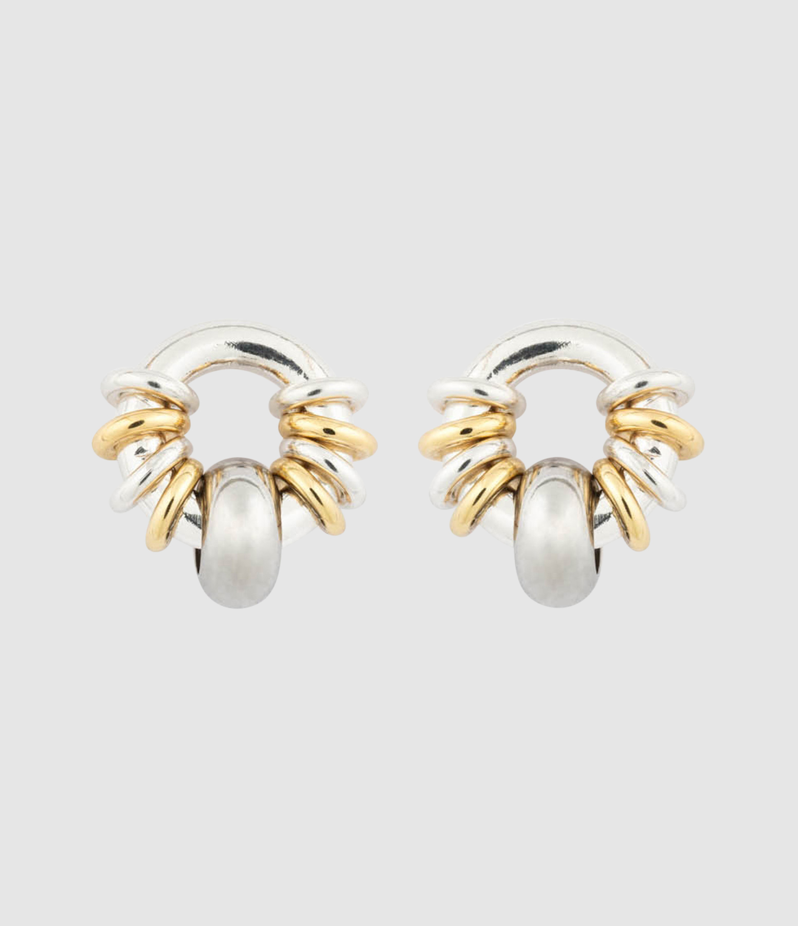 Silver Baby Donut Earrings