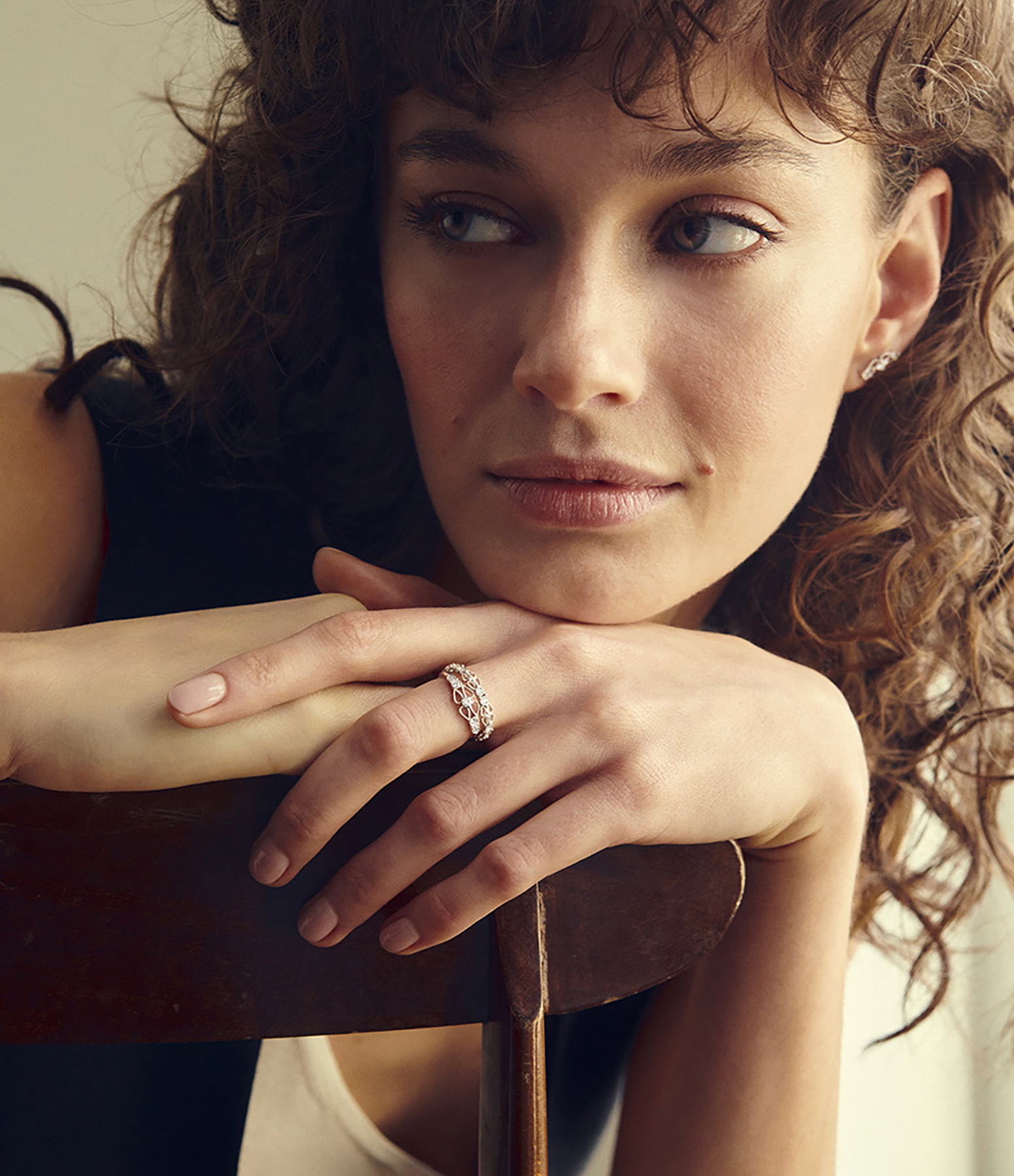 Babylone PM Rose Gold Diamond Ring