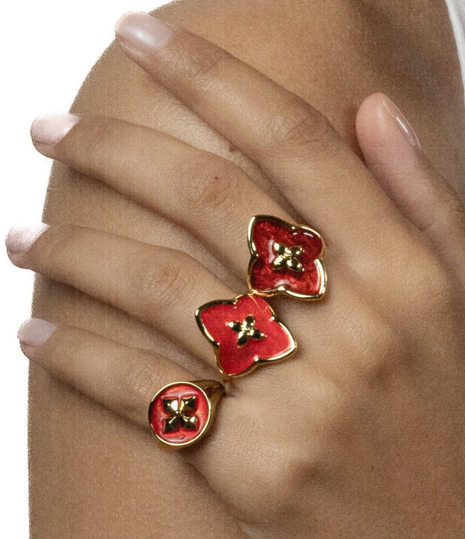 Angie Ring – Red Lacquered