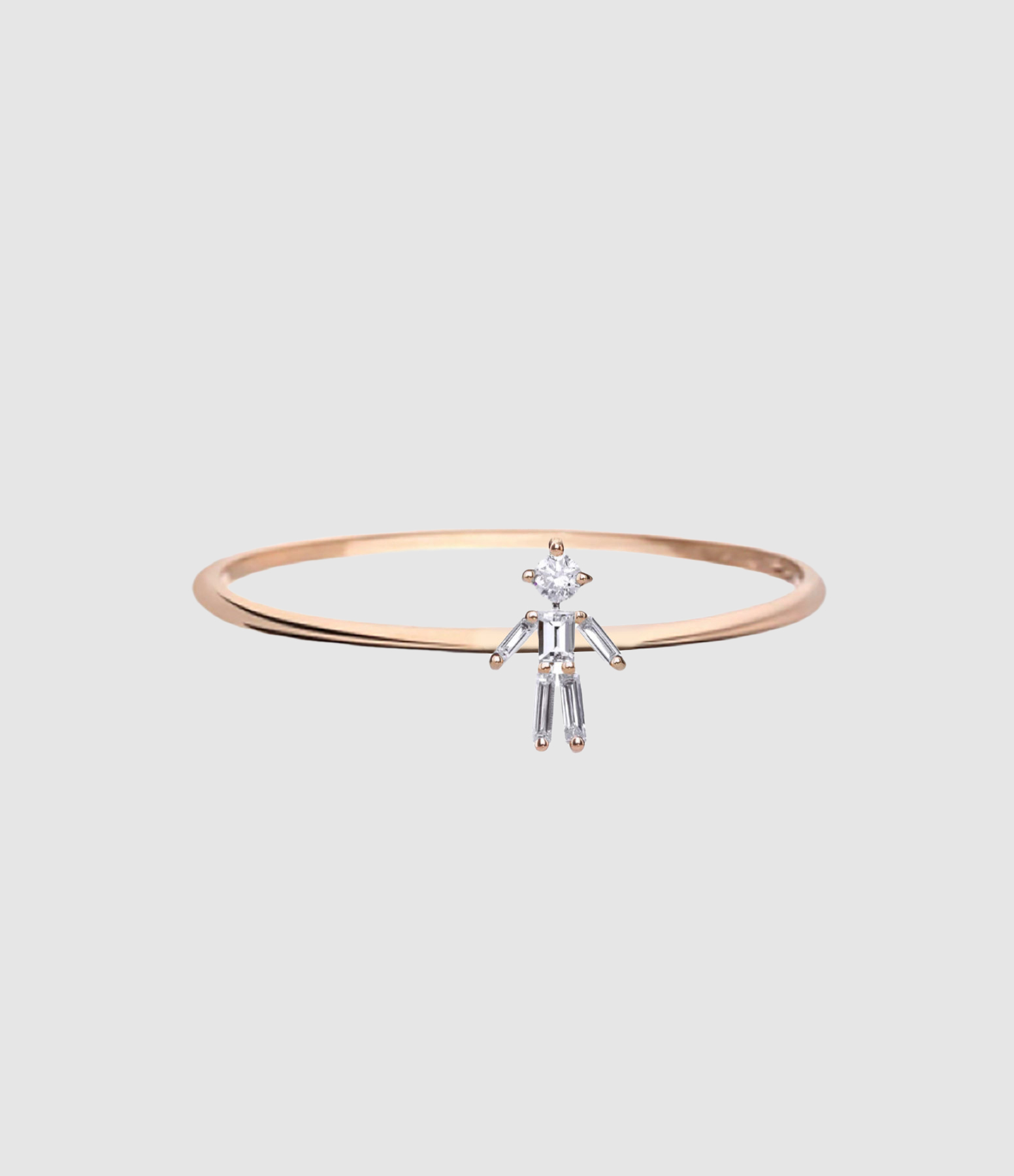 Mini Boys’ Rose Gold Diamond Ring