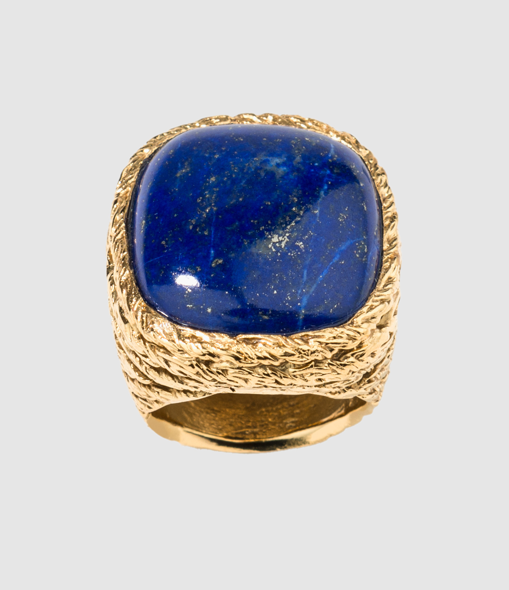 Miki Lapis Lazuli Signet Ring