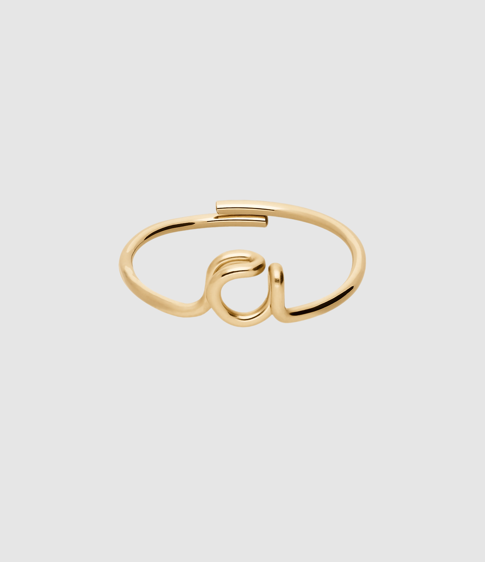 Original Yellow Gold-Filled Initial Ring