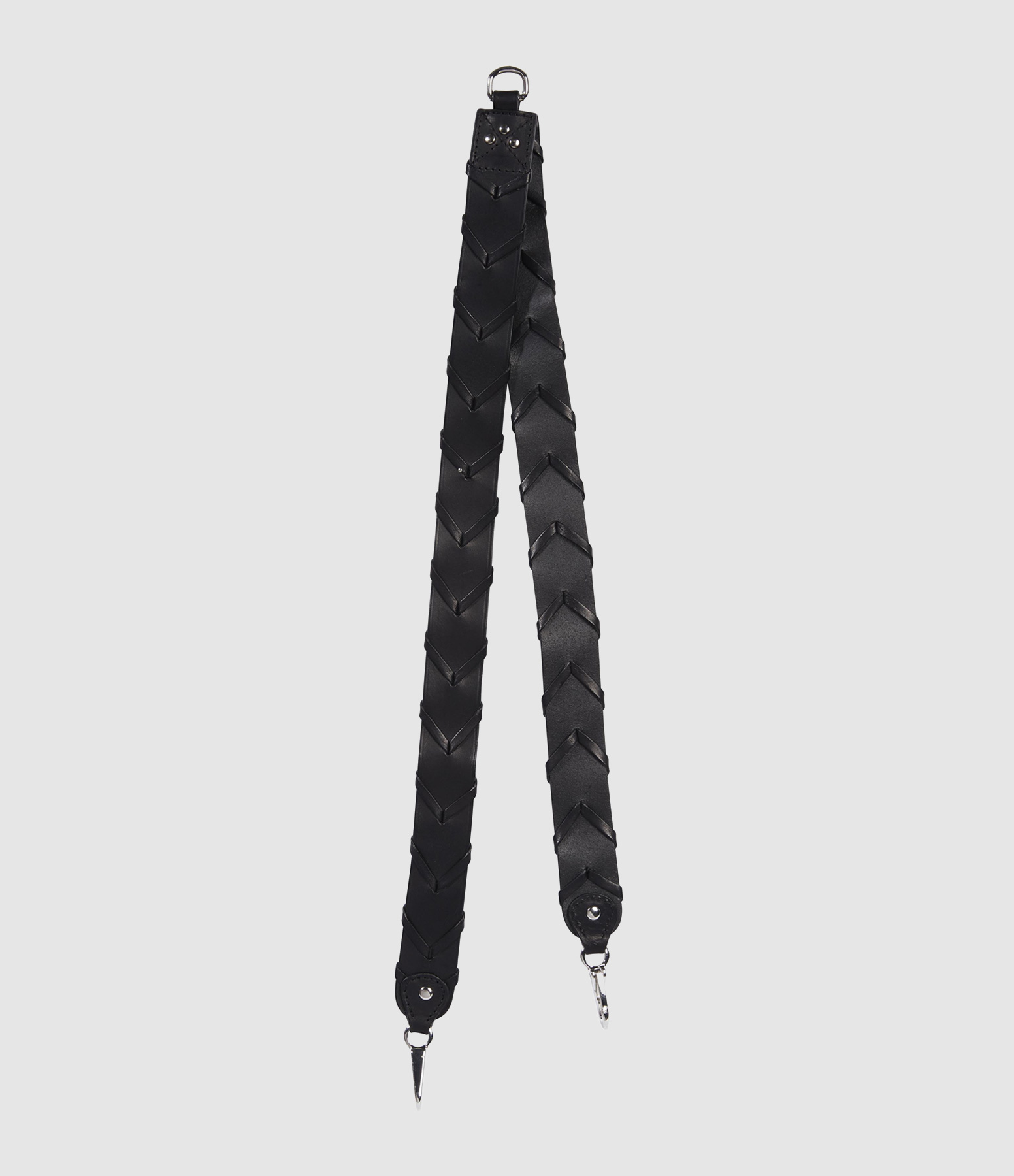 Black and Silver Braided Shoulder Strap