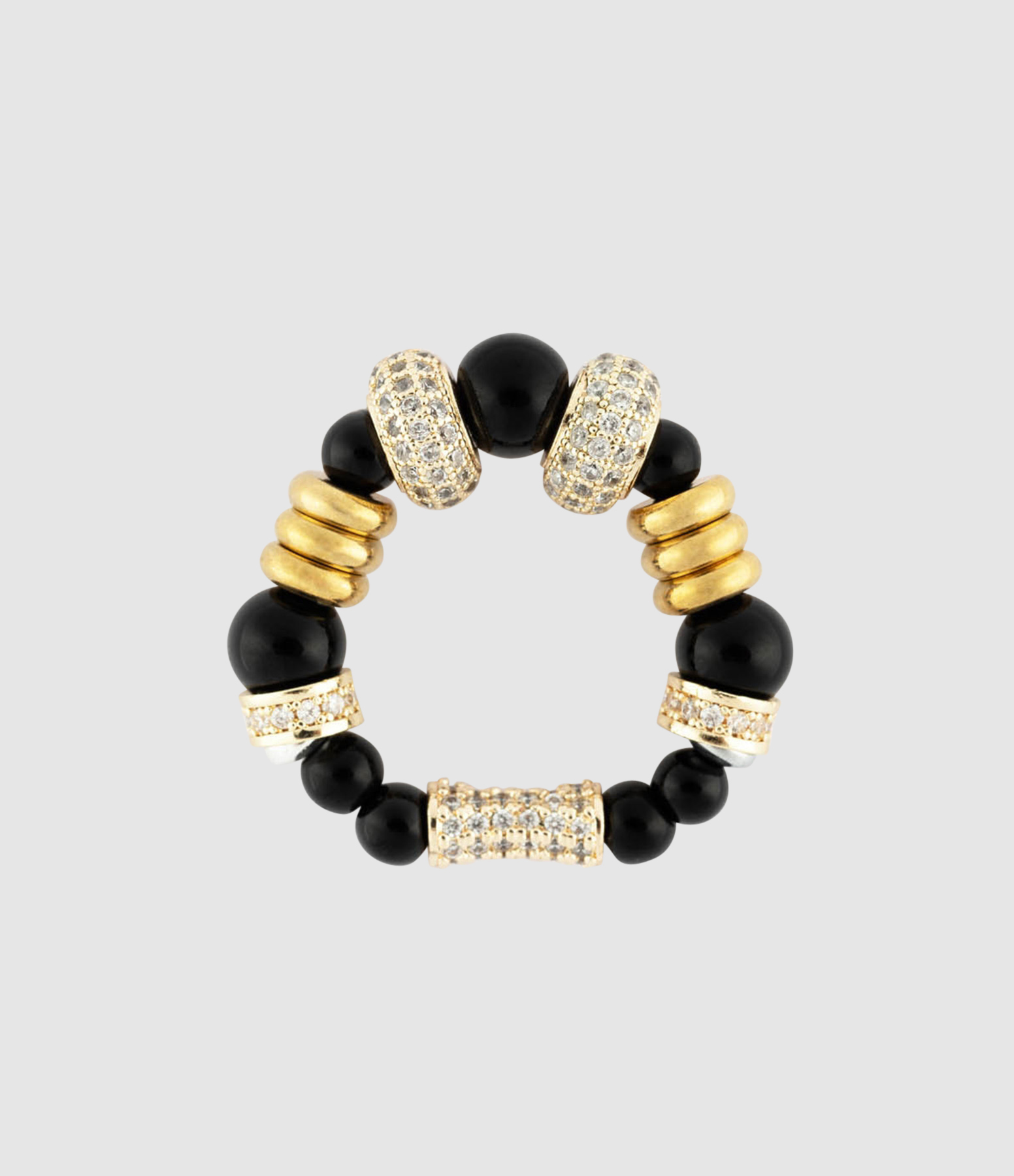Nefertiti Double Black Ring