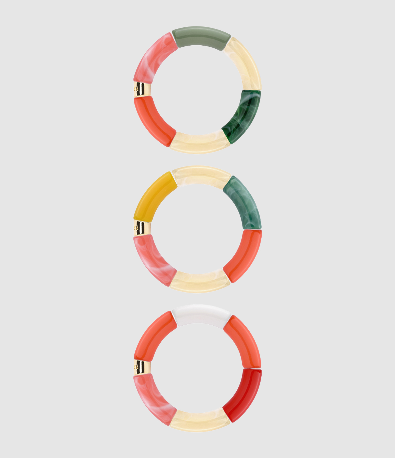 Beija Flor Red Trio Bracelets