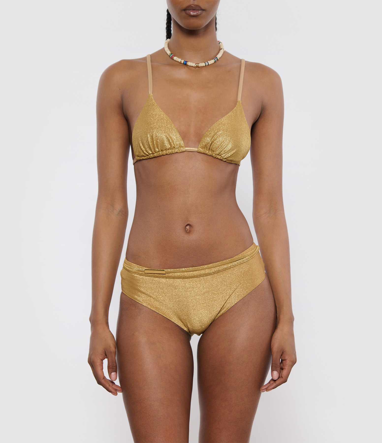 Niki LX Gold Shorty Swimsuit Bottoms