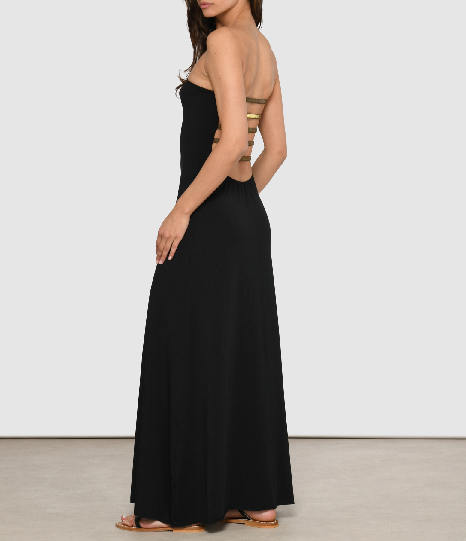 Swana Black Maxi Dress