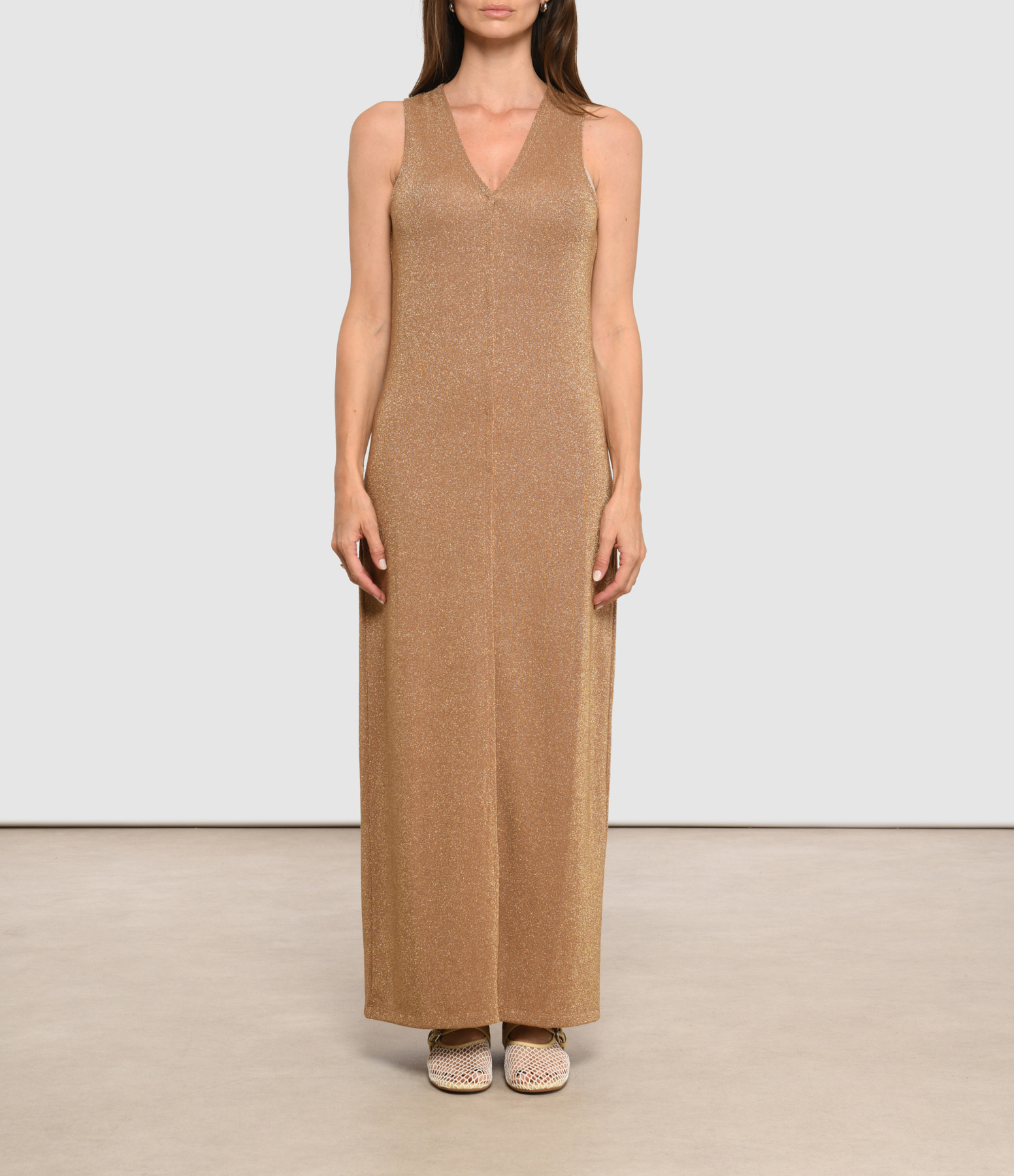 Maya Gold Lurex Cardigan/Poncho