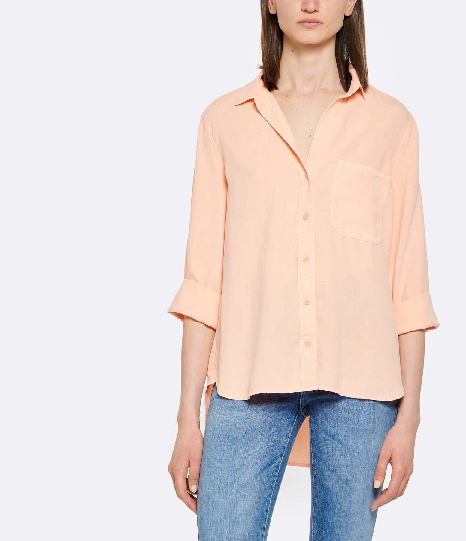 Orange Button-Down Shirt