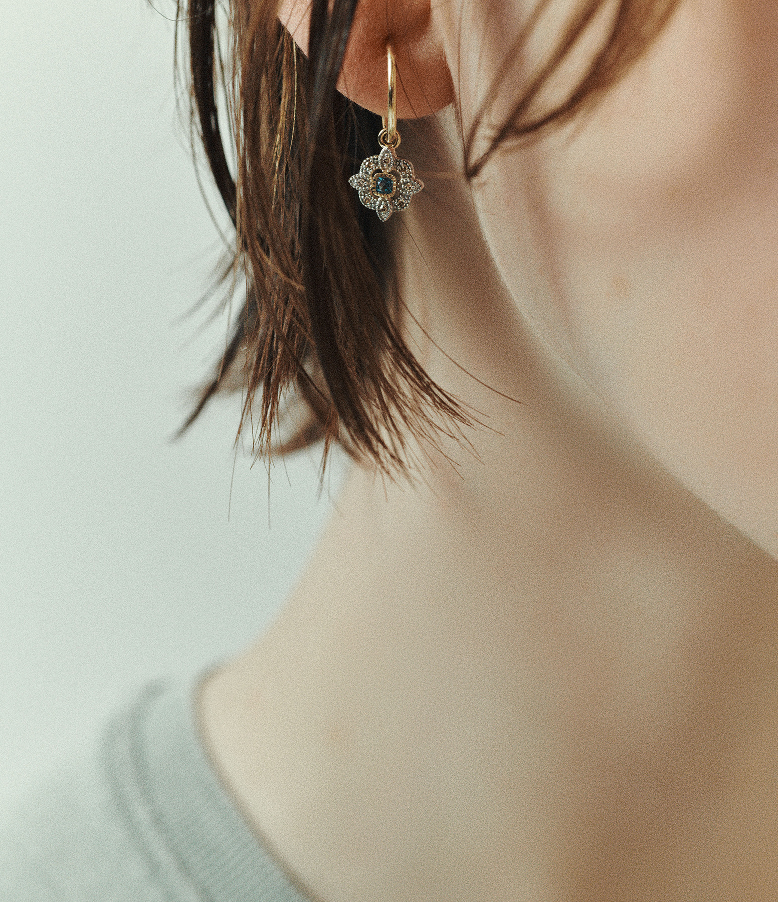 Bettina Topaz Blue Earring (sold individually)