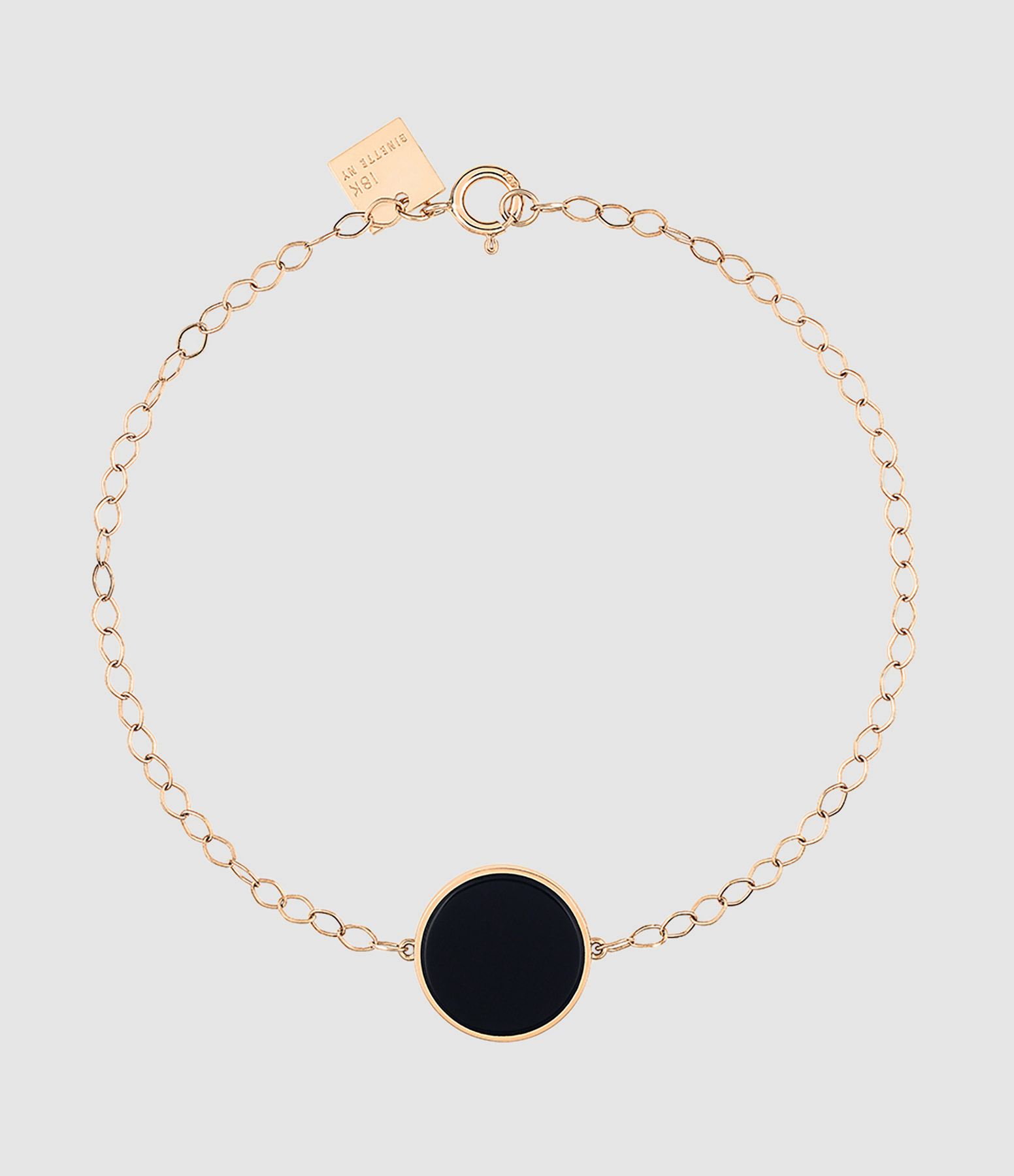 Ever Disc Onyx Rose Gold Bracelet