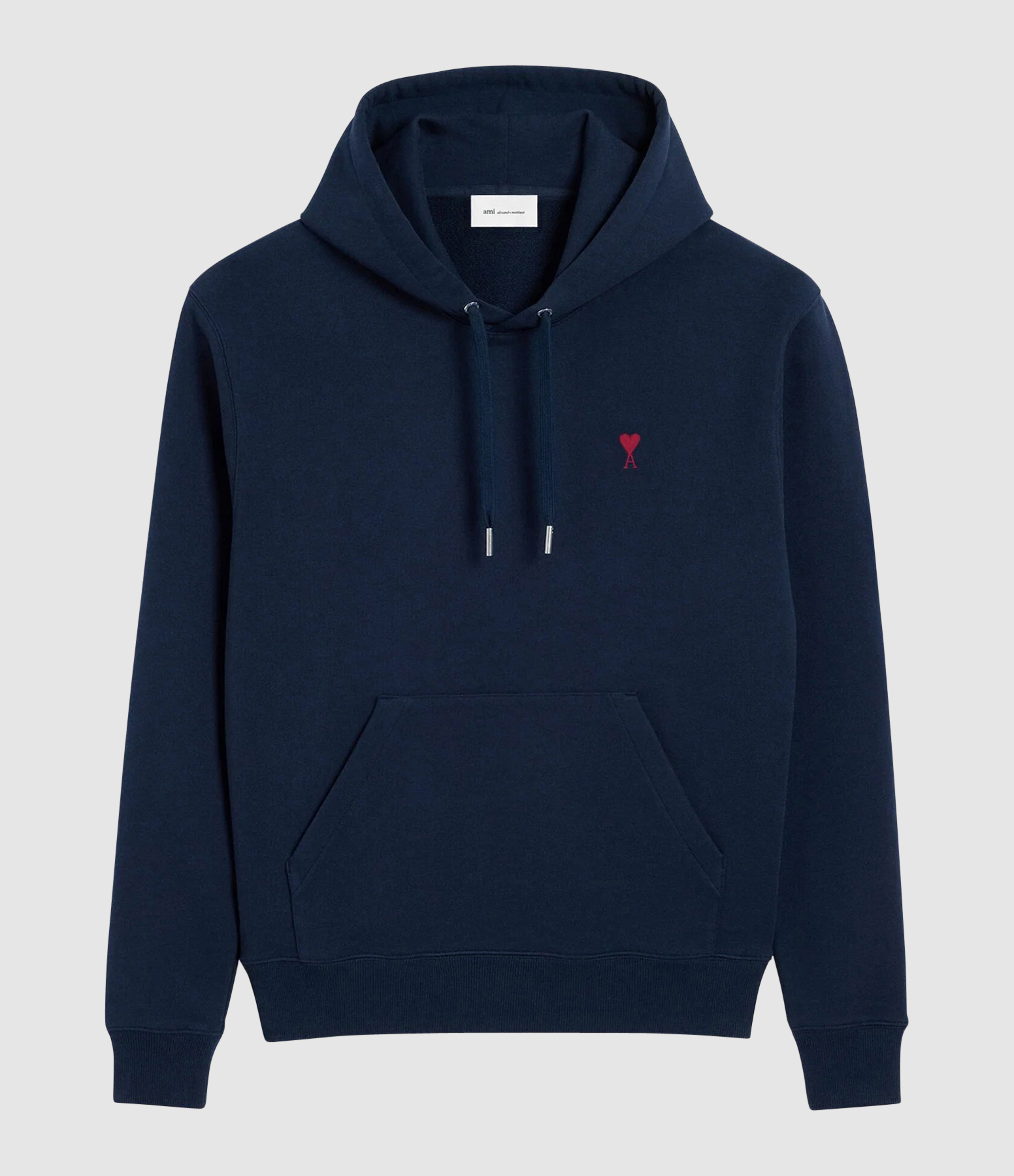 Hooded Sweatshirt with Red ‘Ami De Cœur’ in Midnight Blue