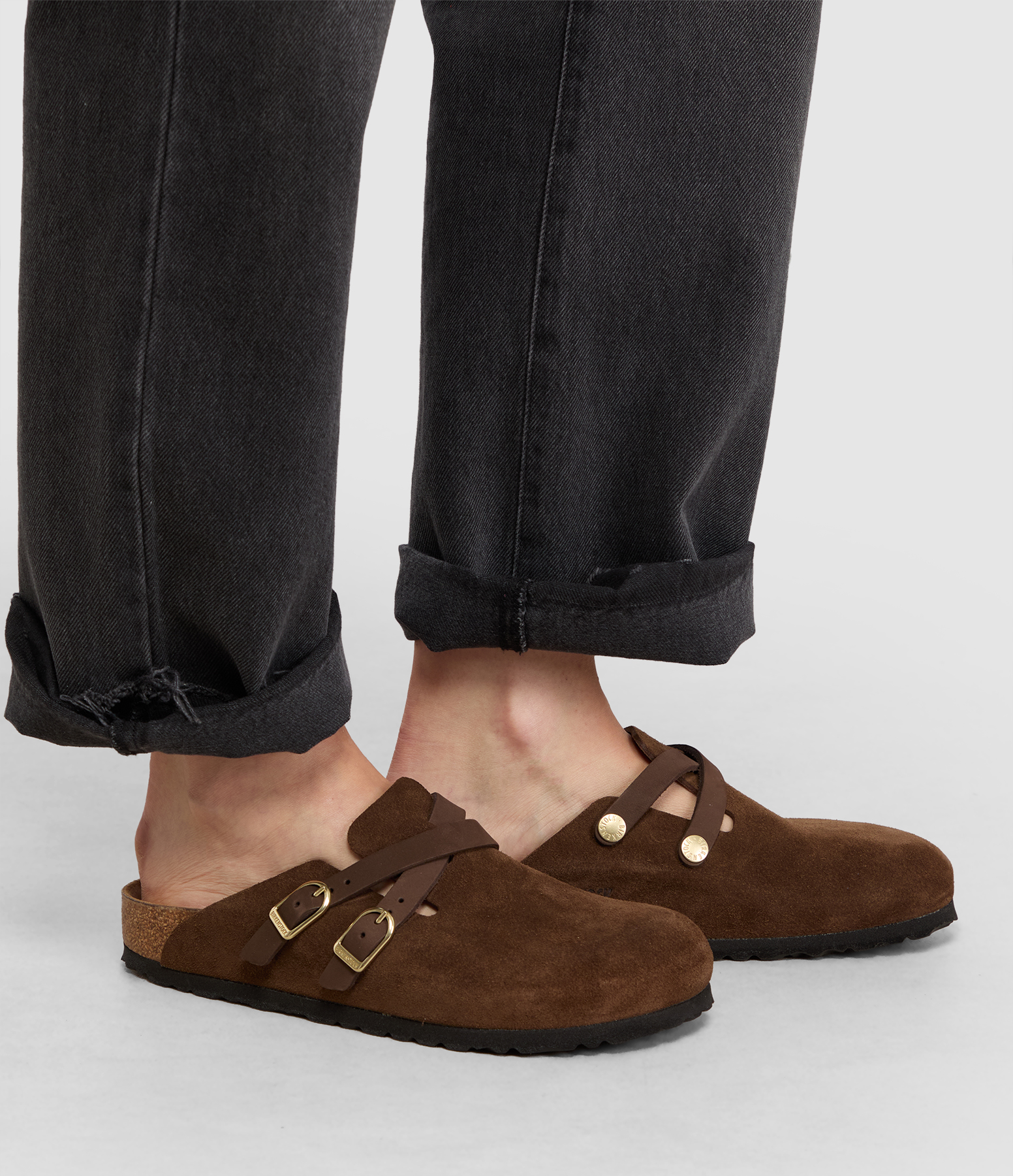 Blair Suede Leather Carafe Clogs